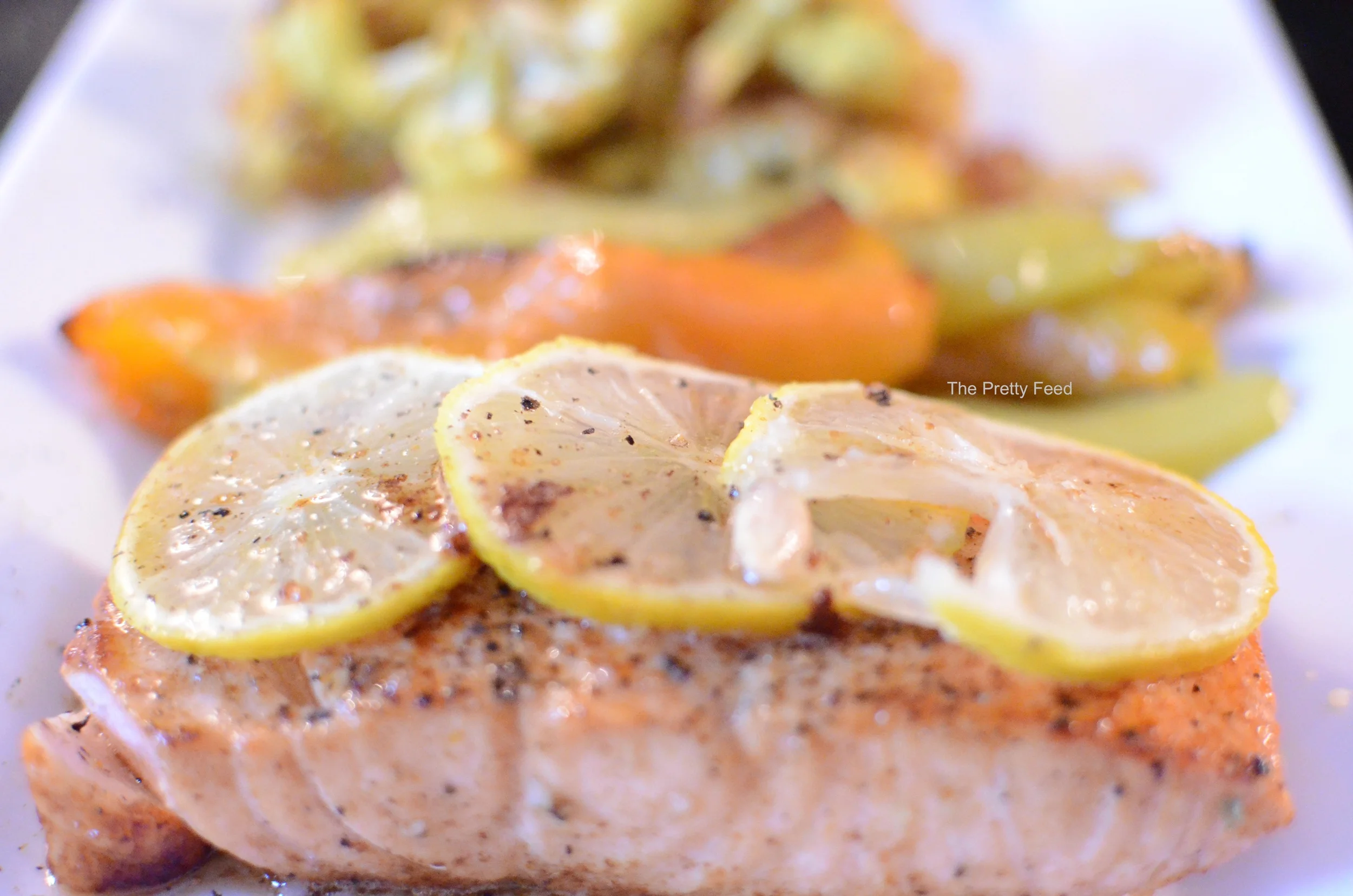 Pan Seared Salmon, Roasted Cauliflower &amp; Tricolored Couscous