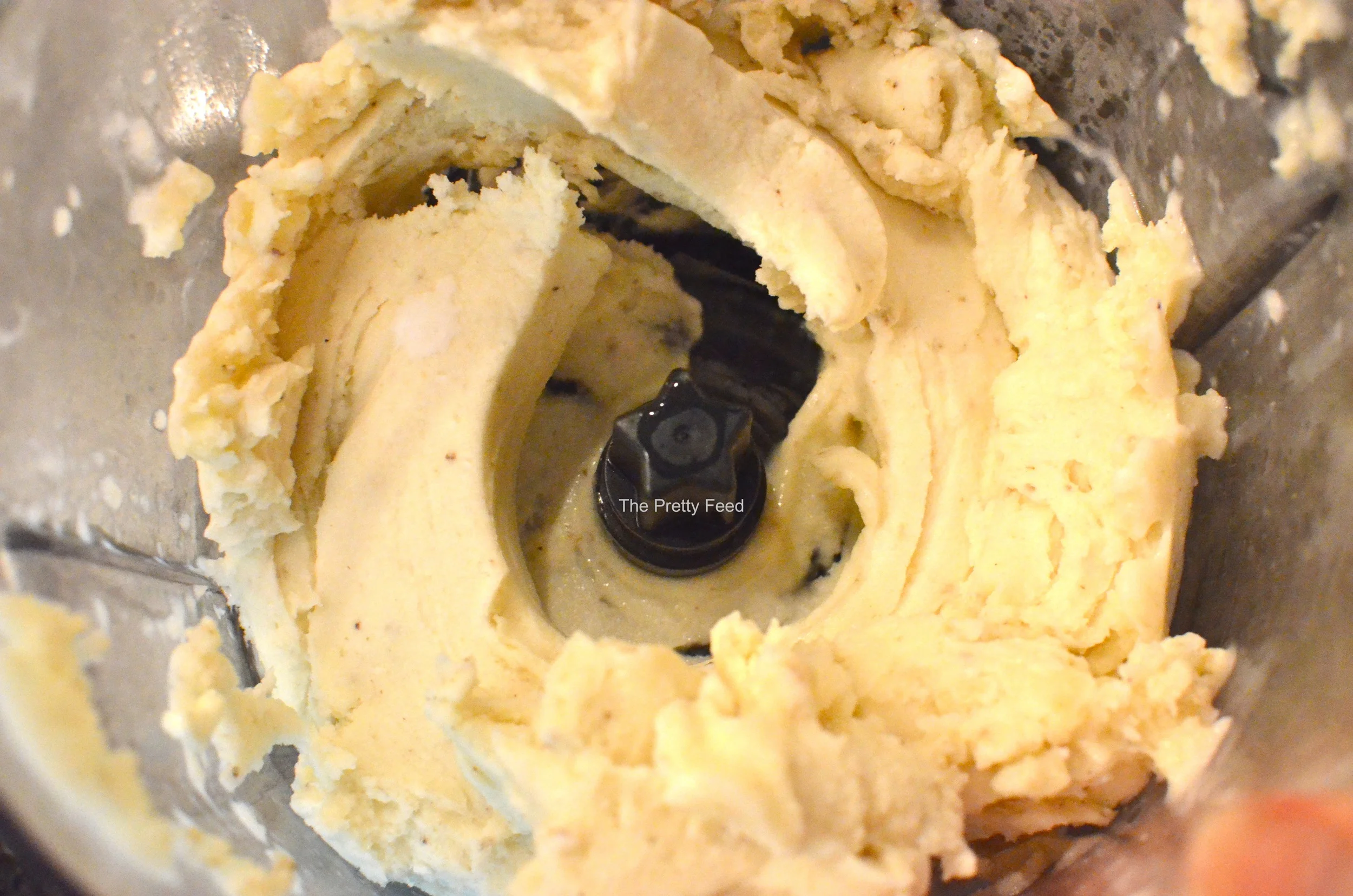 Mix until it has an ice cream like texture. Then place it in scoops into a bowl or glass. 