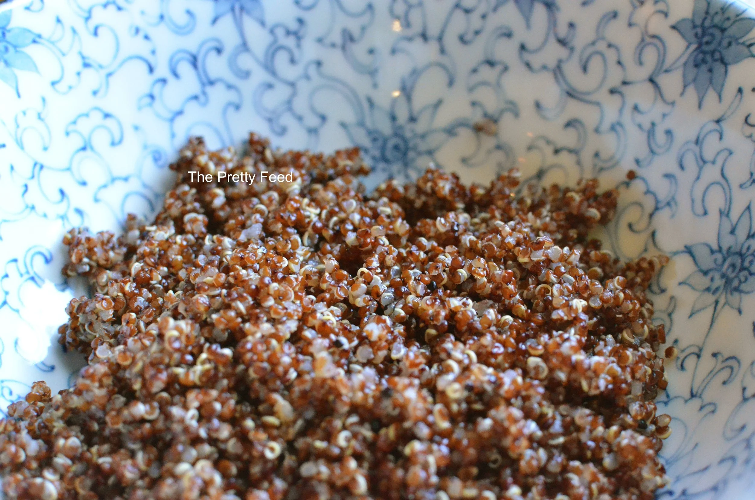 We tried red quinoa for a change!