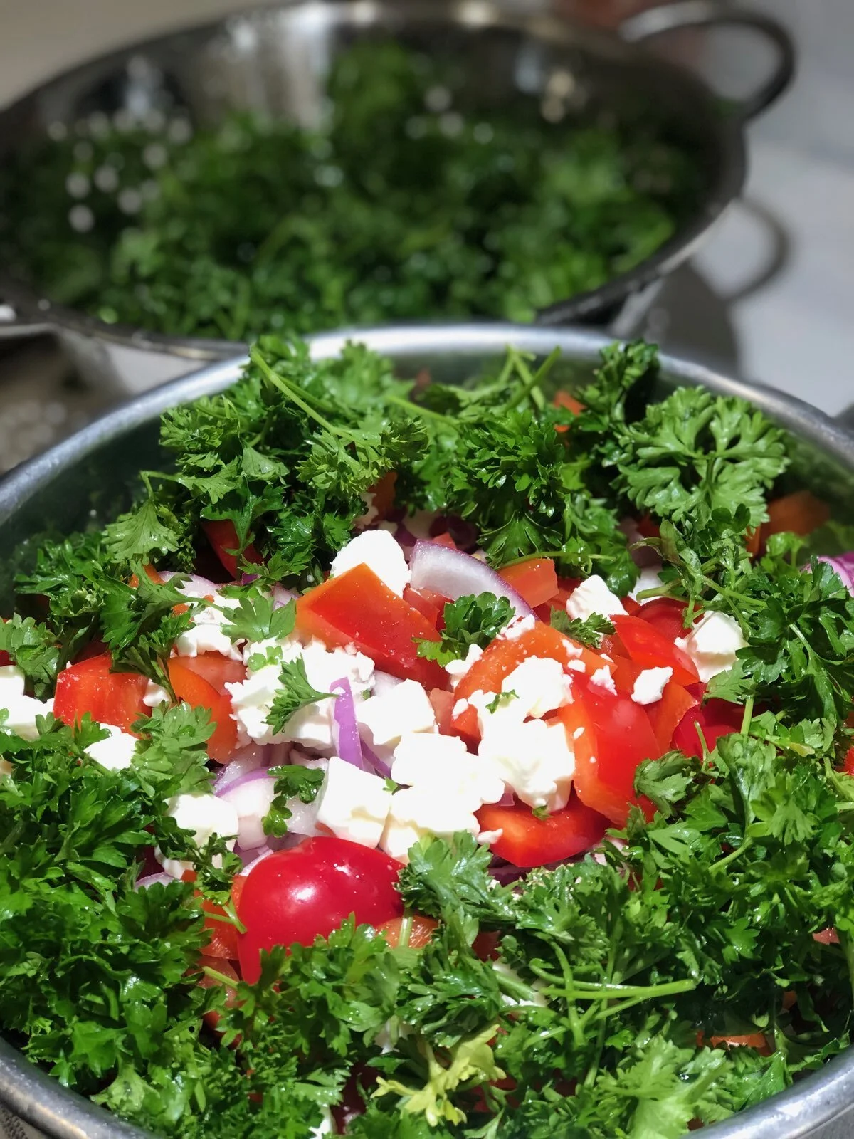 Parsley Salad with Feta &amp; Ginger-Citrus Dressing