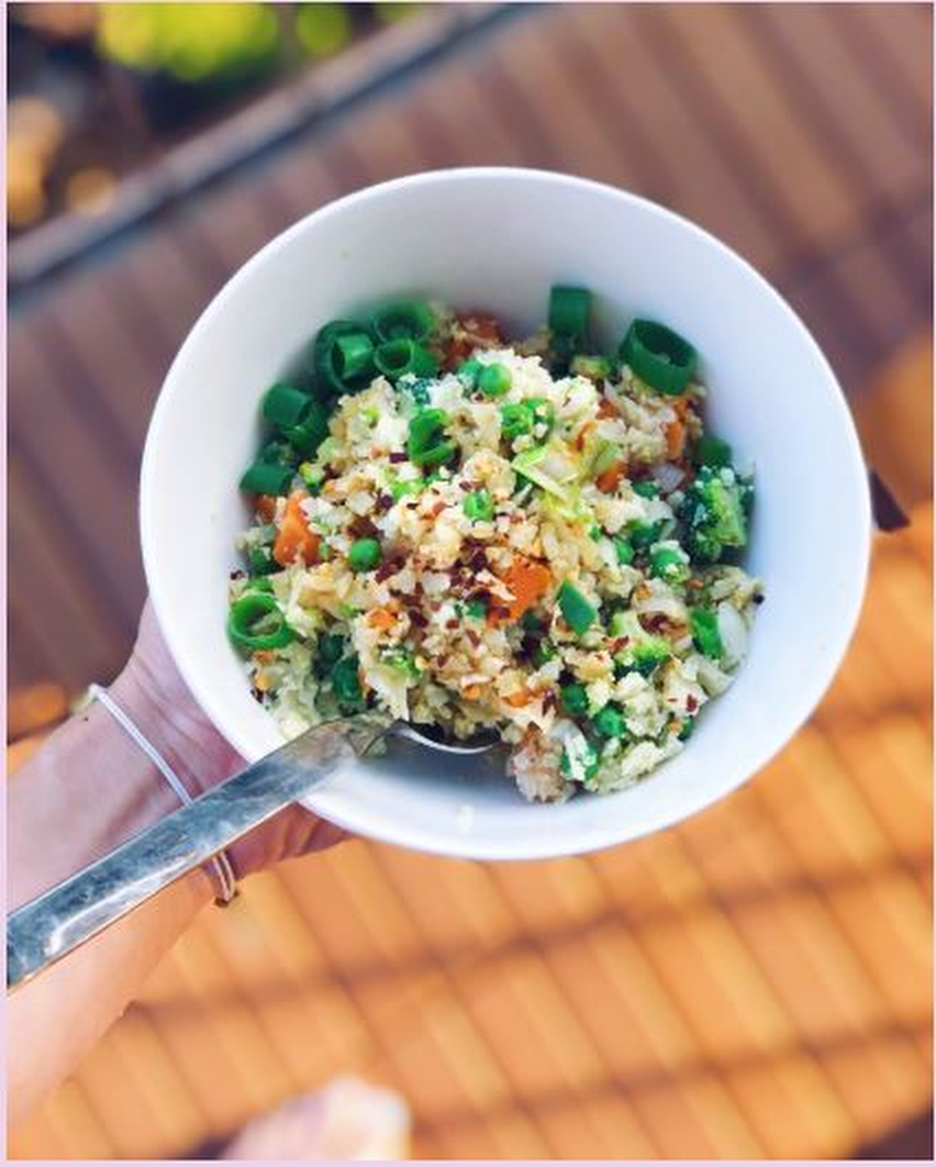                                   Sweet Potato Quinoa Salad with Scallions and Peas