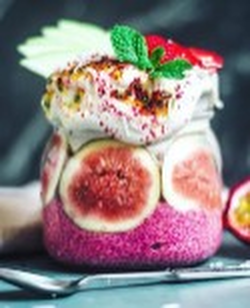                             Strawberry Beet Chia Parfait with Coconut Cashew Cream