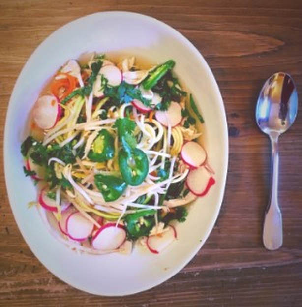                                                      Chicken Pho Soup with Zoodles
