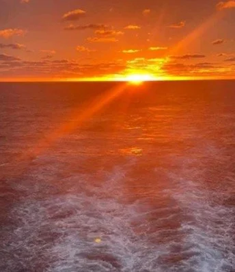 Atlantic Crossing on Silver Nova: Sunrise in the Middle of the Ocean