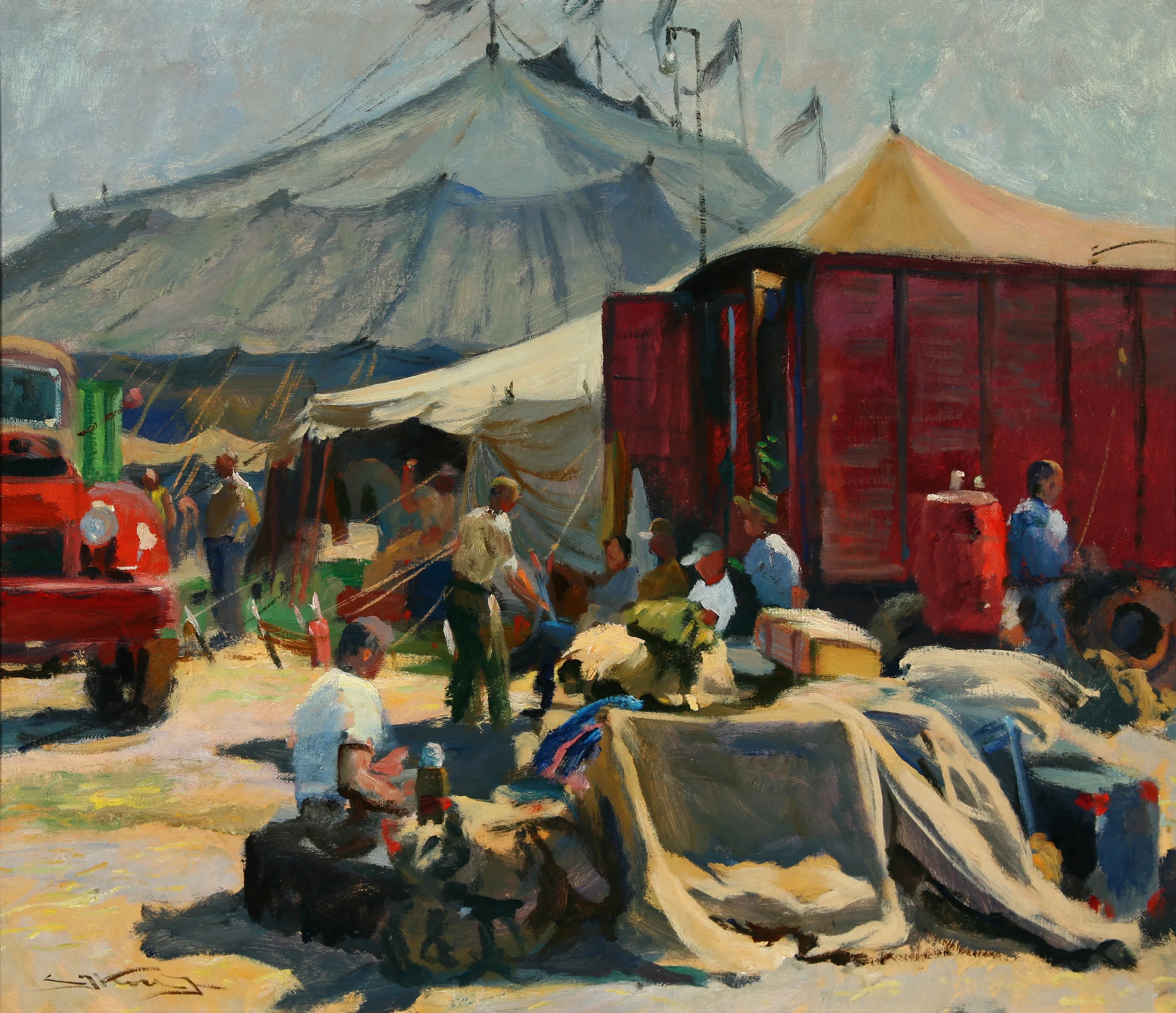 Emil Kosa Jr., “The Big Top,” 1951. Oil, 24 x 28 in.