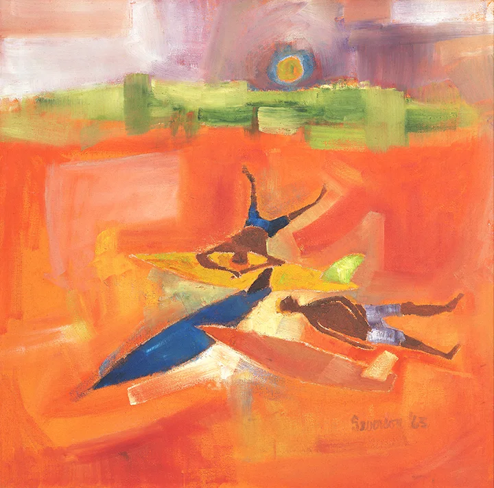 John Severson, "Surf Be Bop," 1963, oil on canvas. Courtesy of Louise Severson.