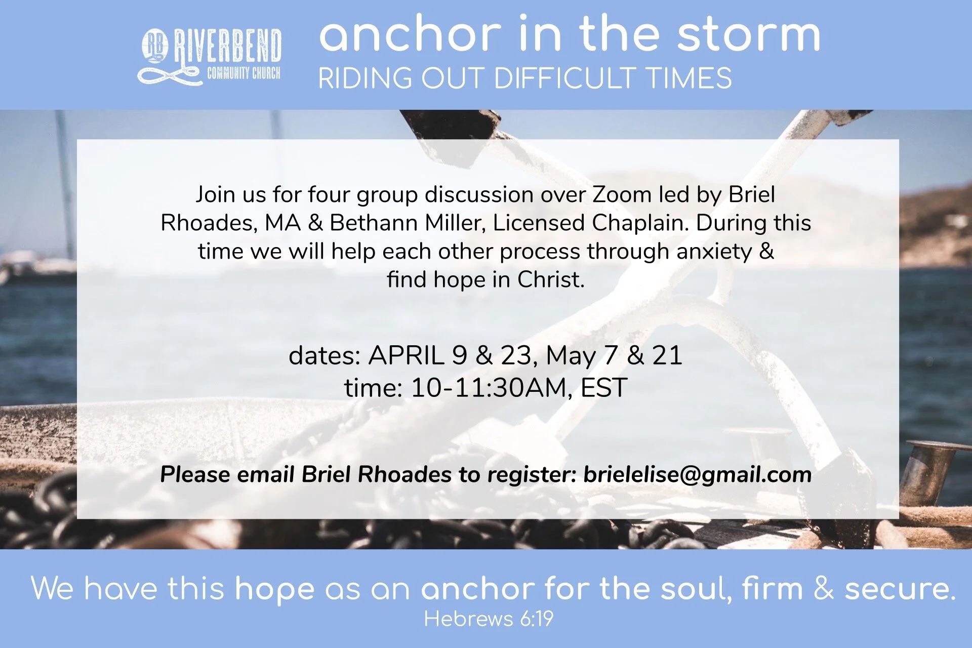 "Anchor In The Storm" Zoom Group