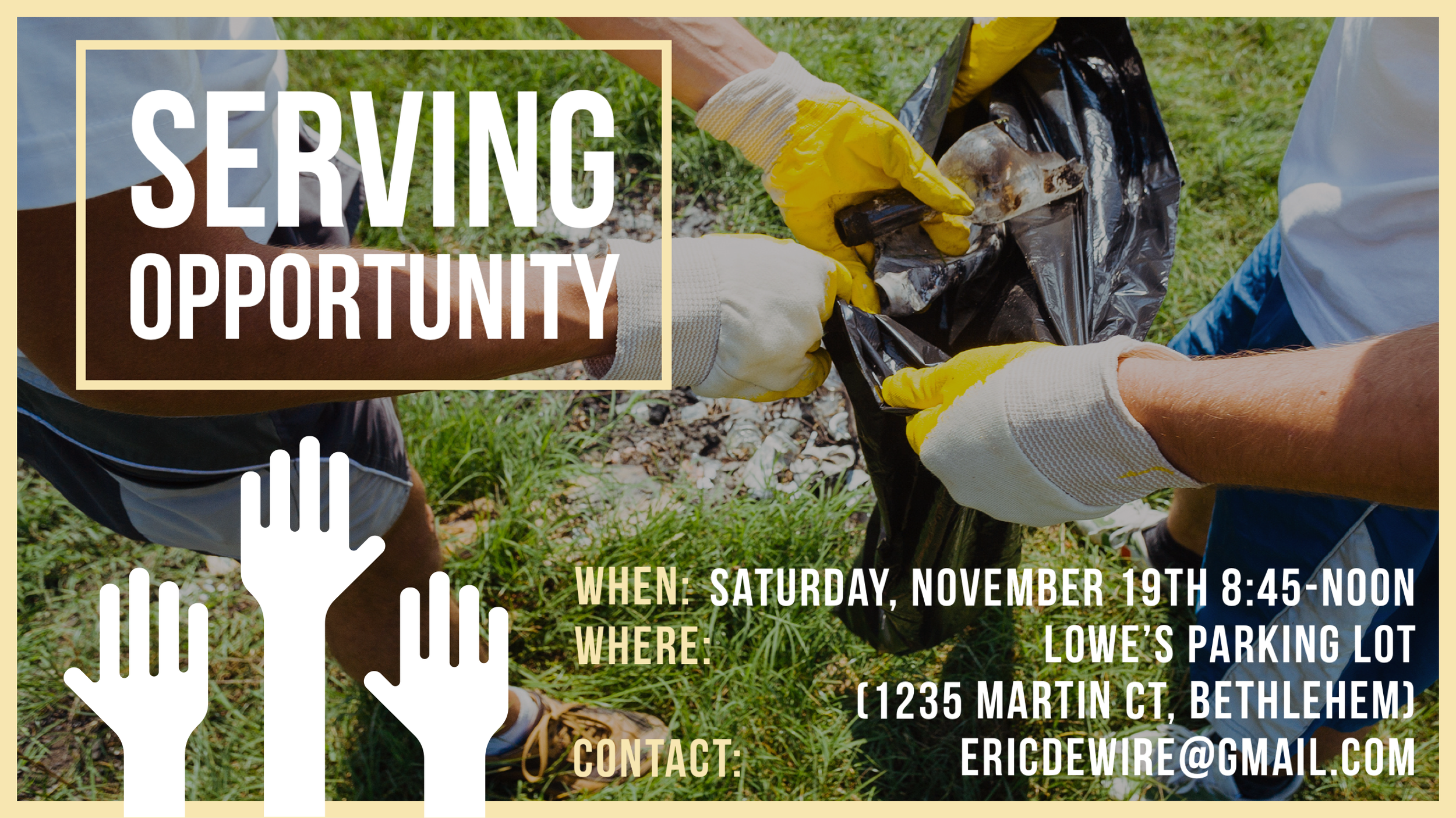 Serving Opportunity In Bethlehem