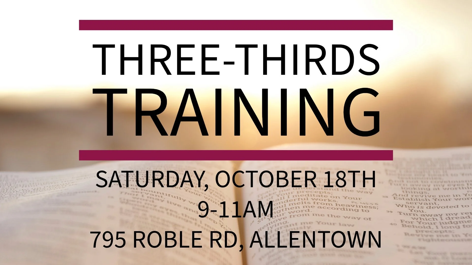 Three-thirds Training