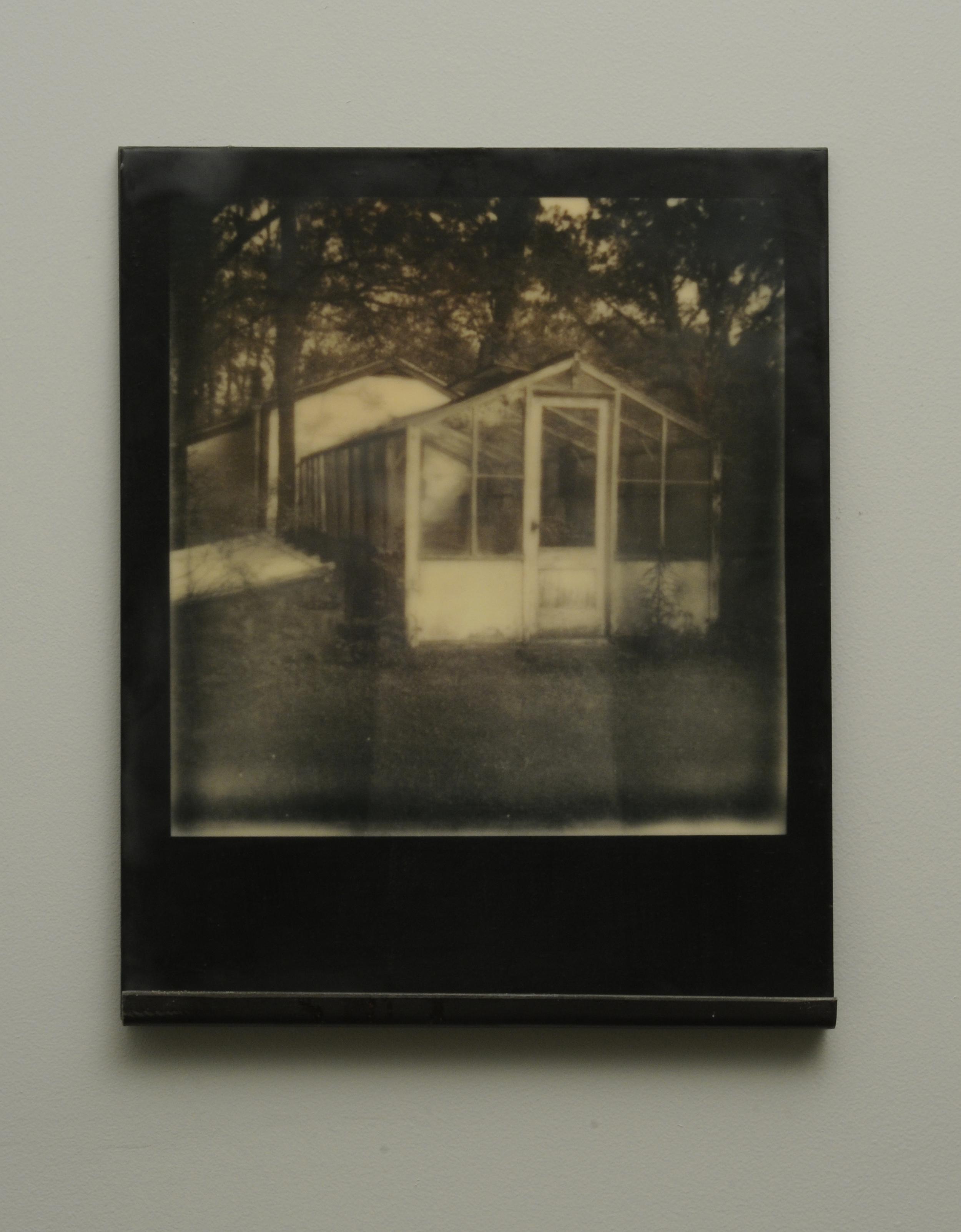    The Glass House  , 2015-2016, pigment print on panel with encaustic medium and steel shelf,&nbsp; &nbsp; variable edition of 2 with 1 artist proof 