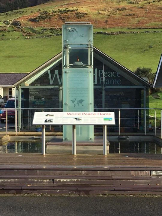 Home of the original World Peace Flame at the Dru International Training Centre in Bangor Wales, UK, is a centre of education for health and wellbeing.