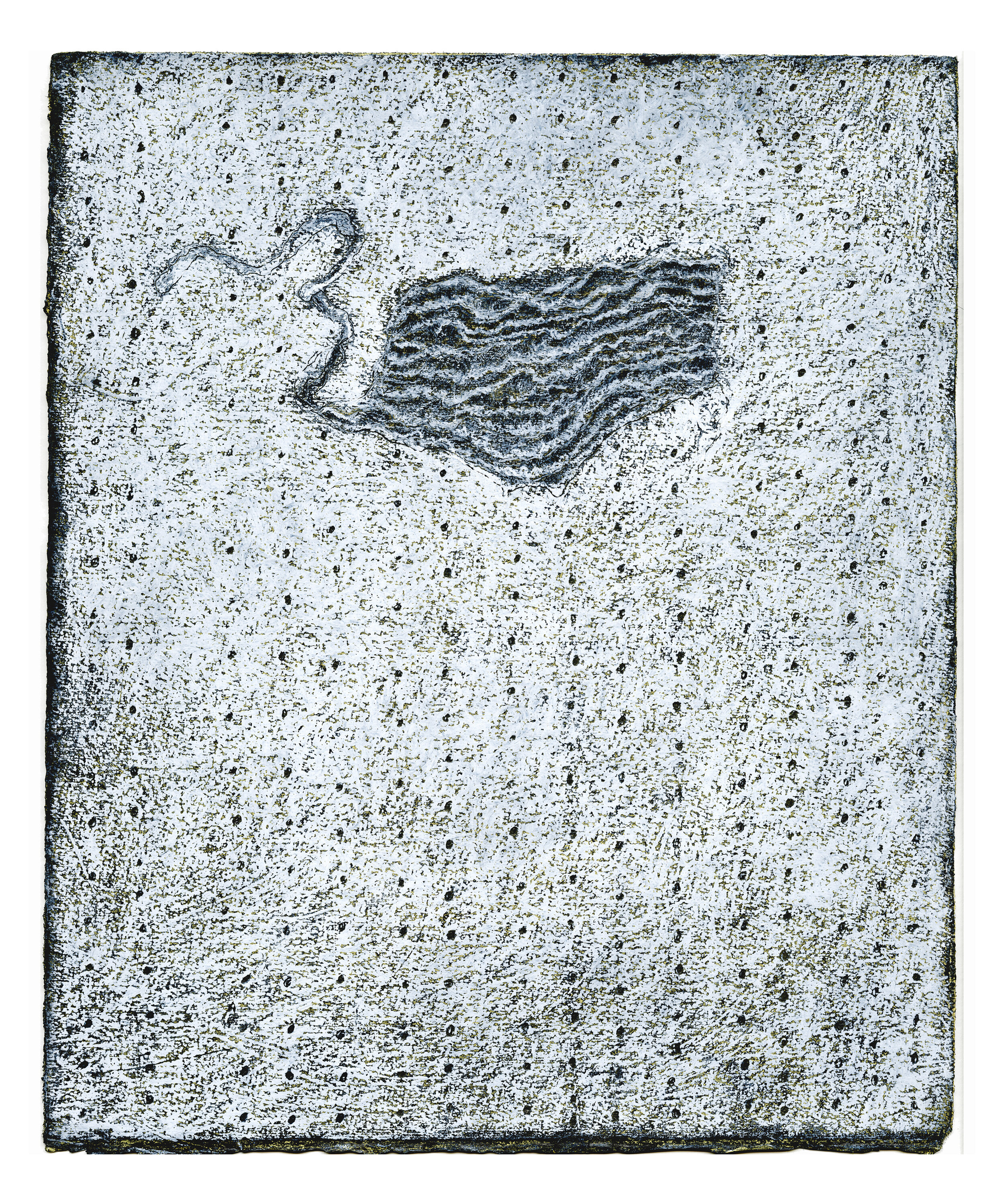traverse graphite and oil pastel on paper 14.5 x 12” 2011
