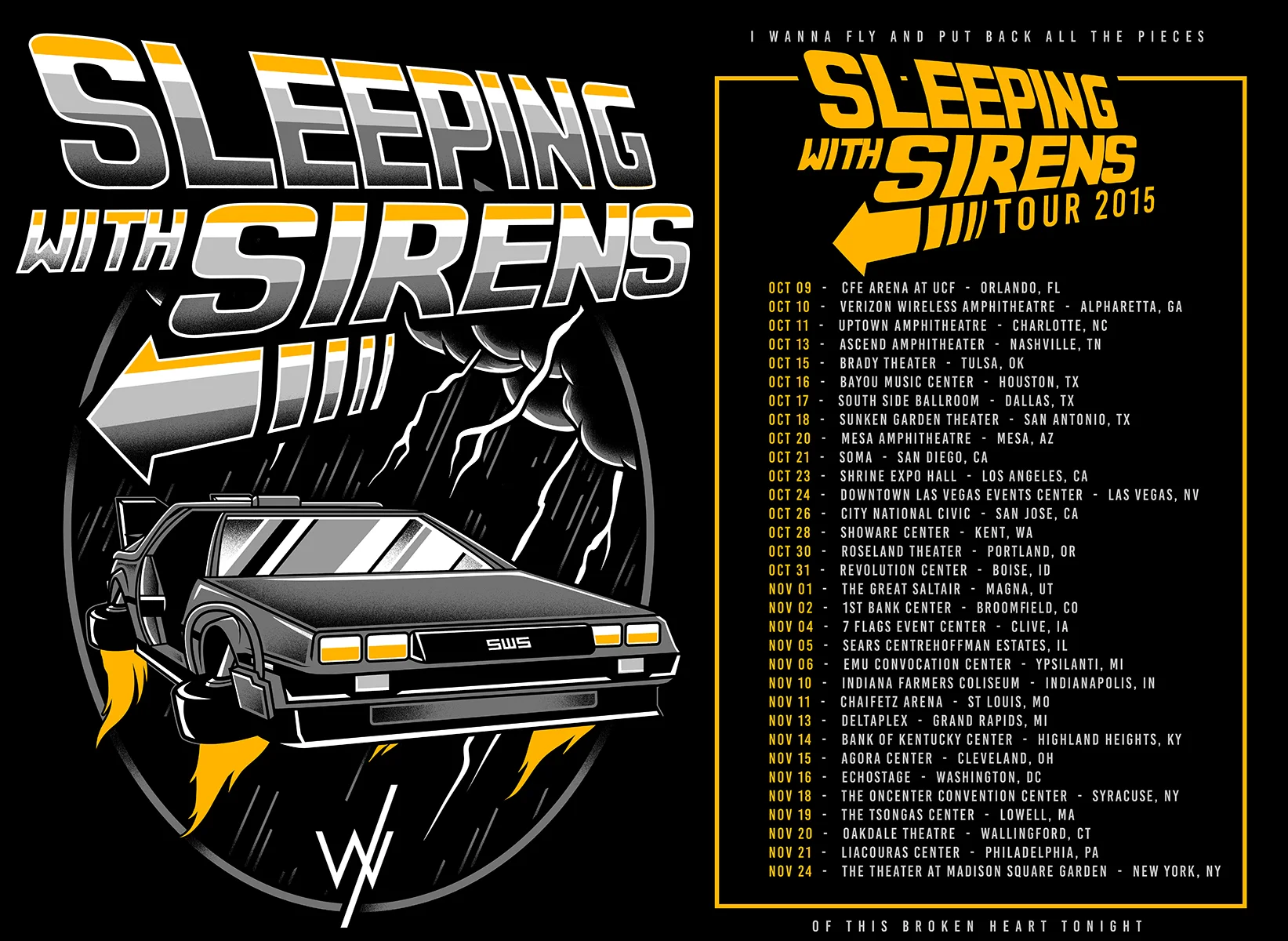 ABOVE: TOUR ARTWORK FOR SLEEPING WITH SIRENS / ALL TIME LOW " BACK TO THE FUTURE HEARTS" US TOUR