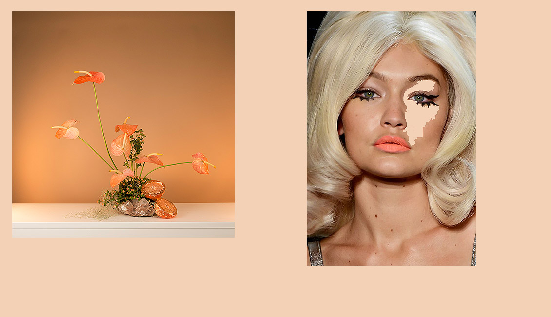 l to r: Maurice Harris' Bloom and Plume // Gigi Hadid Jeremy Scott ss16
