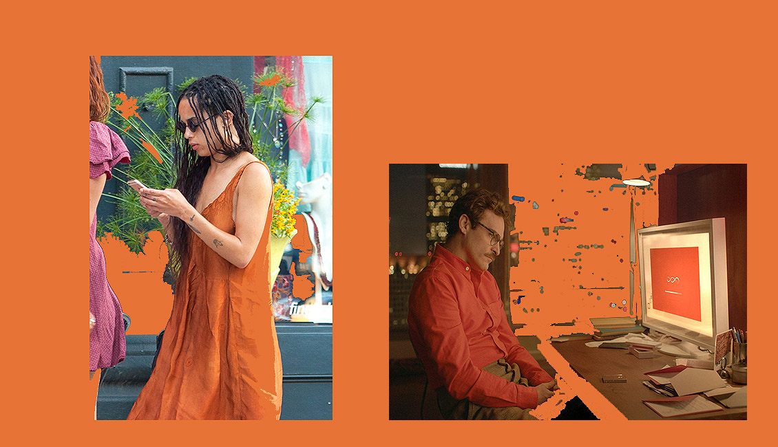 l to r: Zoe Kravitz // Joaquin Phoenix in Her, dir. Spike Jonze