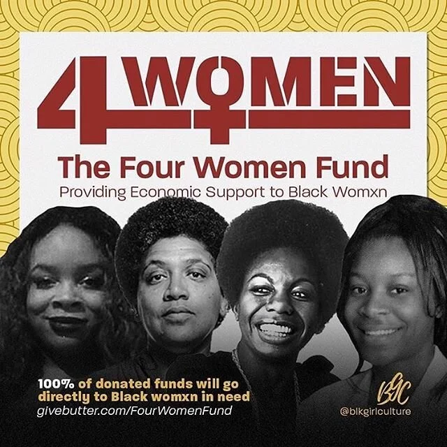 INTRODUCING The Four Women Fund Providing Economic Support to Black Womxn ⁣⁣
as presented by @blkgirlculture ⁣
⁣⁣
For far too long, Black womxn have suffered from severe inequities including discriminatory health care systems, income inequality, and a number of other unjust socio-economic conditions. ⁣⁣
⁣⁣
This fund was created to fight against these systems by giving money directly to Black womxn; thereby, allowing them to gain access to what they critically need rather than relying on organizations to decide for them.⁣⁣
⁣⁣
To Donate, visit our givebutter campaign: https://givebutter.com/FourWomenFund⁣⁣ ( link in bio ) ⁣⁣
For More information, visit the Blk Girl Culture website: https://www.blkgirlculture.com/fourwomenfund⁣⁣
⁣⁣
Thank you to their board members @makeenz @soyhawa and @zkjackson and to @drober.design for this beautiful artwork. #BlackLivesMatter #SayHerName
