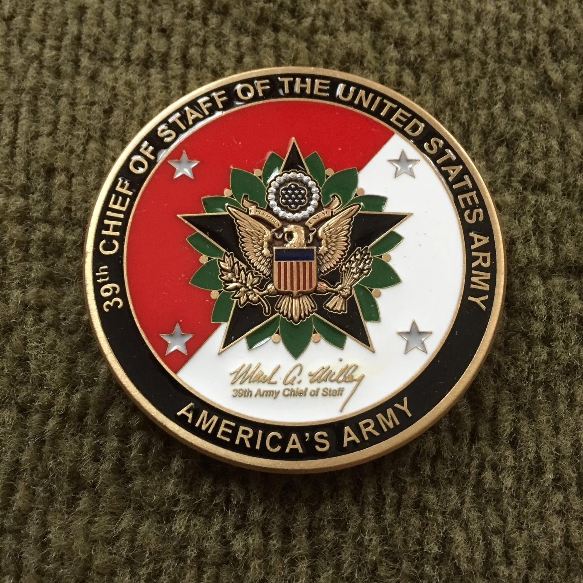 US ARMY COIN 9TH VICE CHAIRMAN JOINT CHIEFS OF STAFF ADMIRAL JAMES WINNEFELD JR