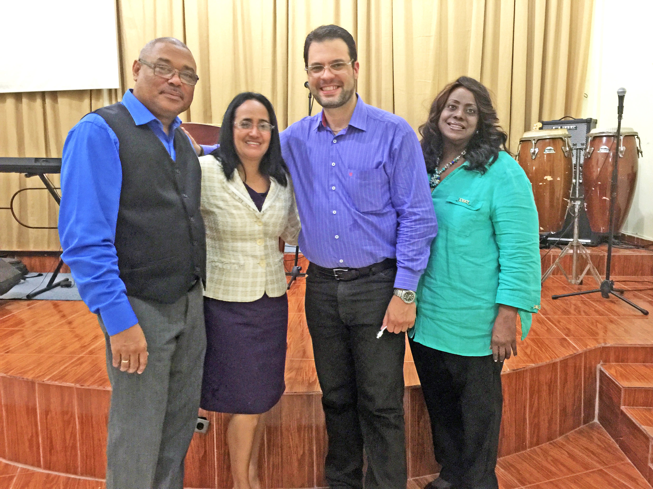 Frank Gonzalez, second from the right, is working with other ministry leaders across Latin America to make Crown materials more accessible for Spanish speakers.