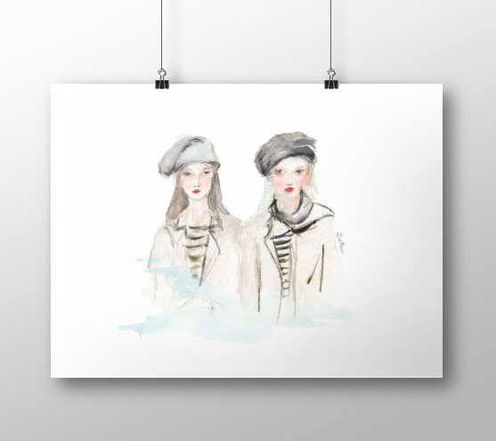 Agnes B Spring 16 watercolor illustration print