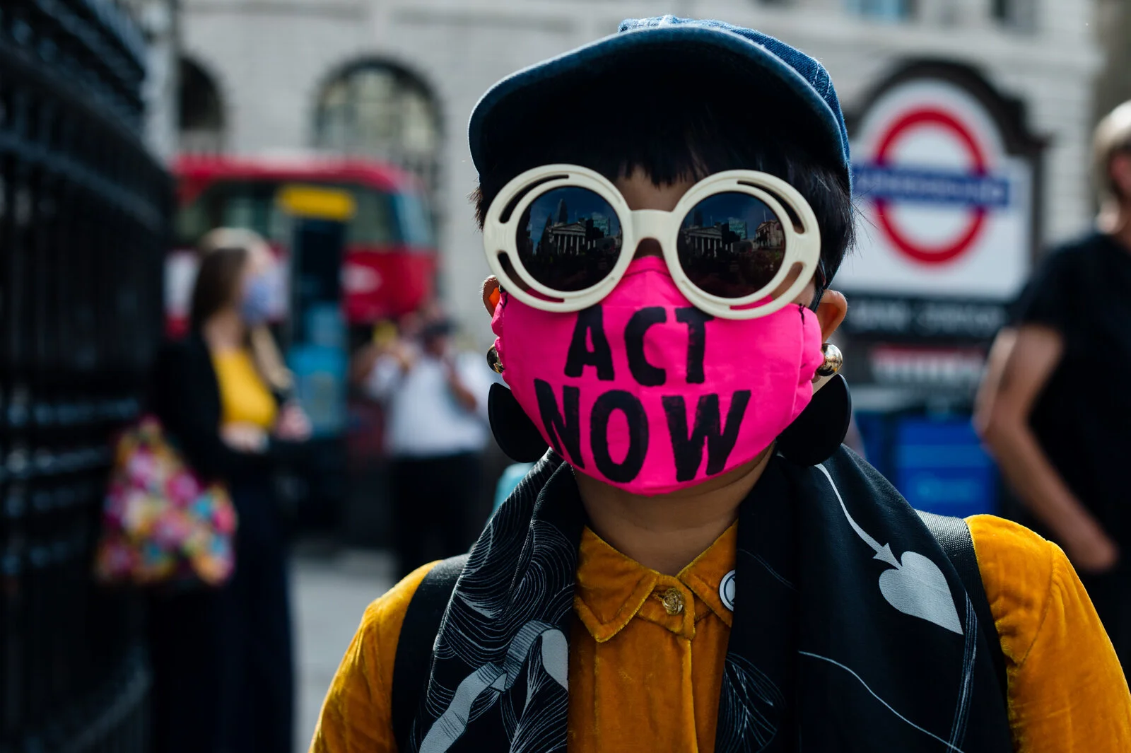 Activists from the Extinction Rebellion climate change group protest at a demonstration in London on September 10, 2020 on the final day of their new series of 'mass rebellions'. Climate change protesters have put on 10 days of demonstrations, held