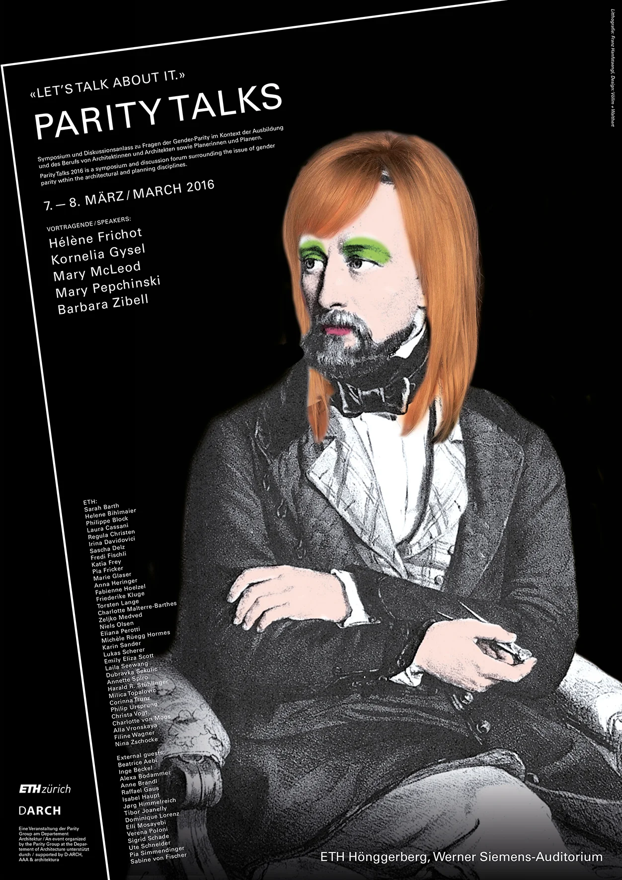 Document 3, n.d.: Poster for “Parity Talks,” designed by Ursina Völlm and Martina Walthert