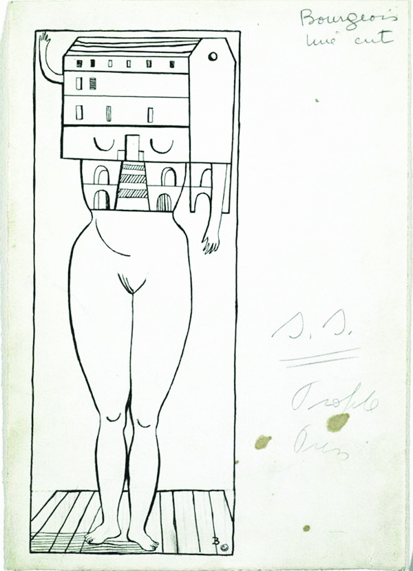 Image 21 / Louise Bourgeois, Femme Maison, 1947. Ink and pencil on paper. Solomon R. Guggenheim Museum, New York