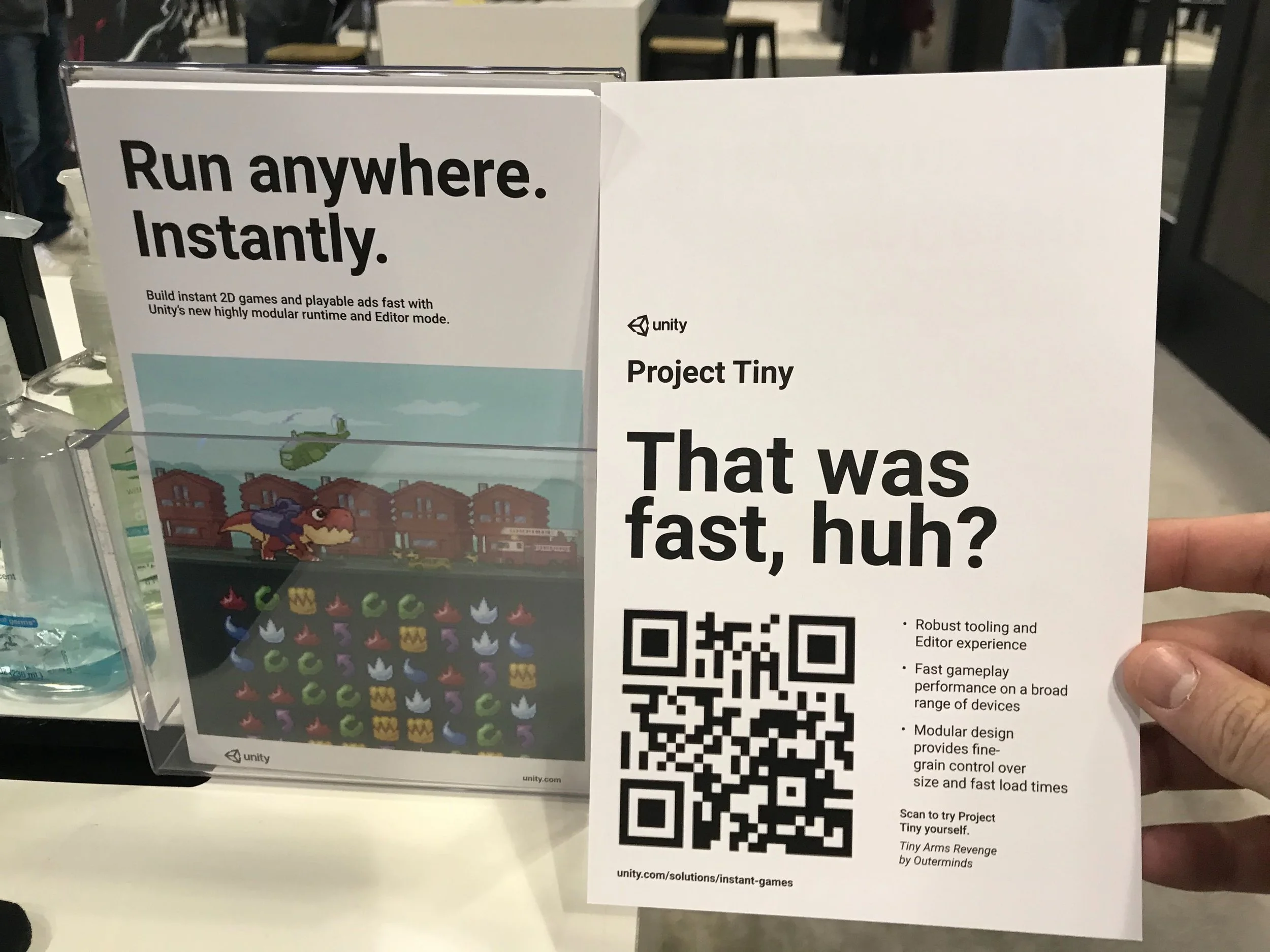 The project was playable at the Unity booth on the GDC 2019 expo floor