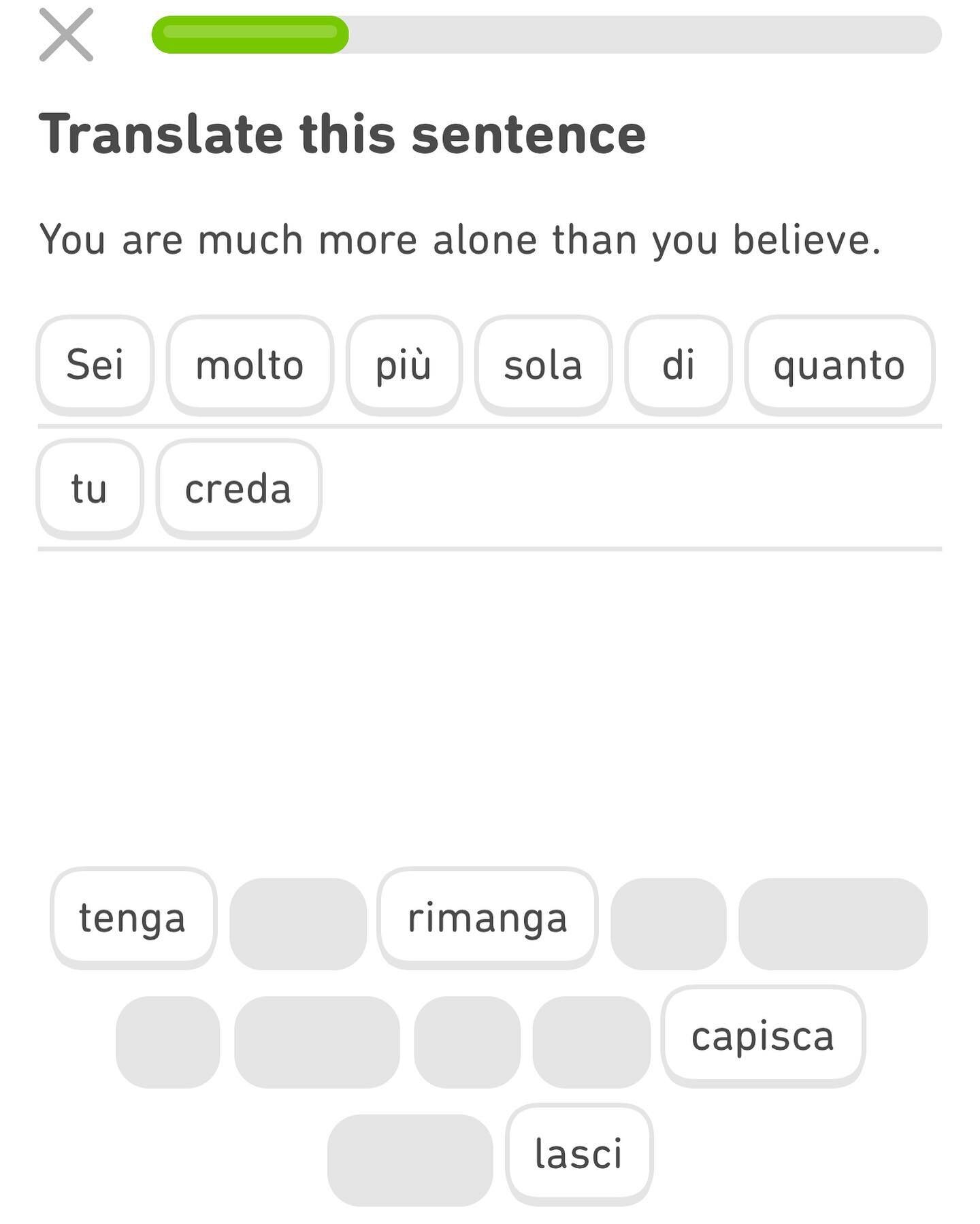 I go to @duolingo for Italian practice and also just for good reminders and tips (this screenshot is from 2020 but is pretty perennial, I think) #italianlessons