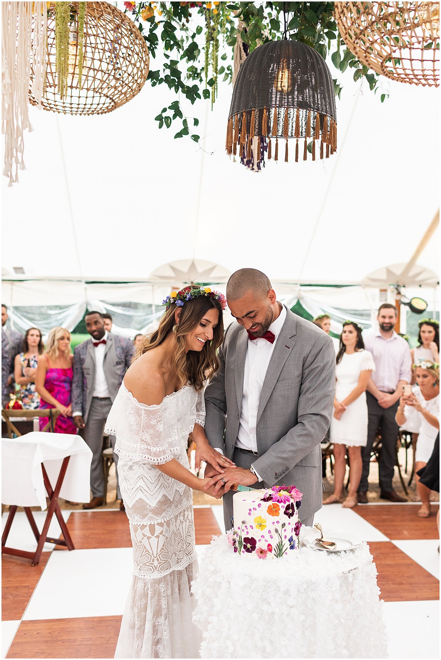 Bohemian Dream Tented Wedding by wedding planners A Charming Fete and Cleveland wedding photographer Lindsey Ramdin