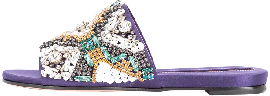 Crystal-embellished mules, Rochas