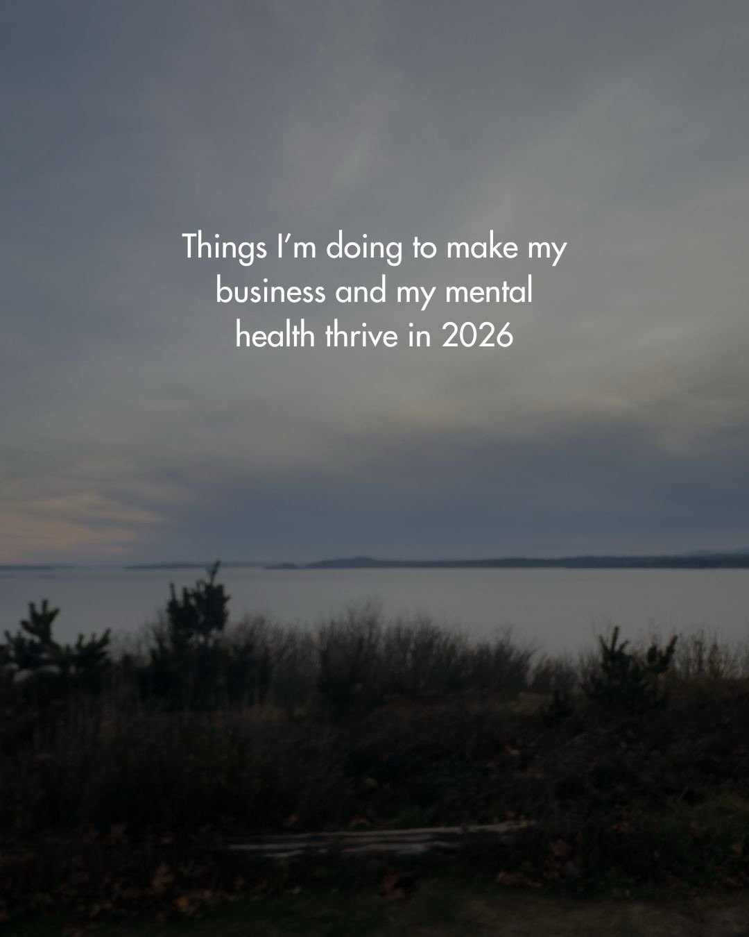 Things I&rsquo;m doing to make my business and mental health thrive in 2026. 🙏🏼

Showing up messy. Showing up in general. Showing up to all the things that bring me joy, which in turn brings me productivity and optimism and freedom. This is the yea
