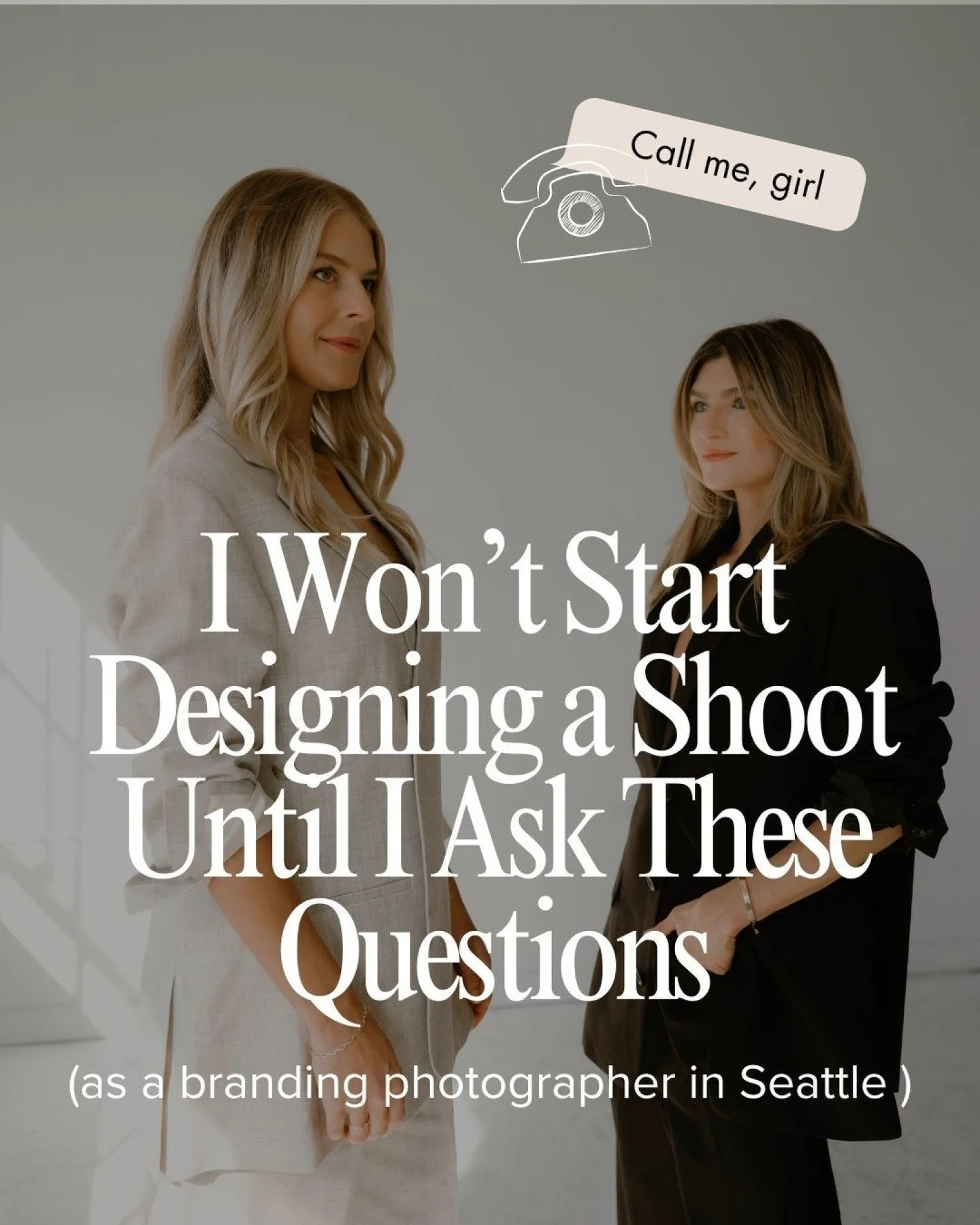 Yeah...when we first get on a call...I might challenge you to think about these things (to name a few). You might get a little anxious and wonder why you've never thought about any of this before, but that's ok! That's why we're doing this together. 
