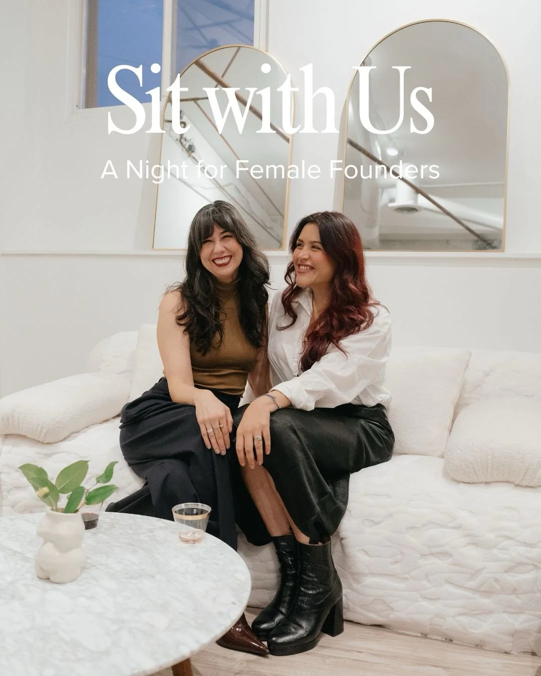 We are back baby! Sit with Us: A Night for Female Founders. 

After such a beautiful, special first event back in March,&nbsp;@michellewight.hmu&nbsp;and I are so excited to be planning another round of Sit with Us coming up on September 24th. If you