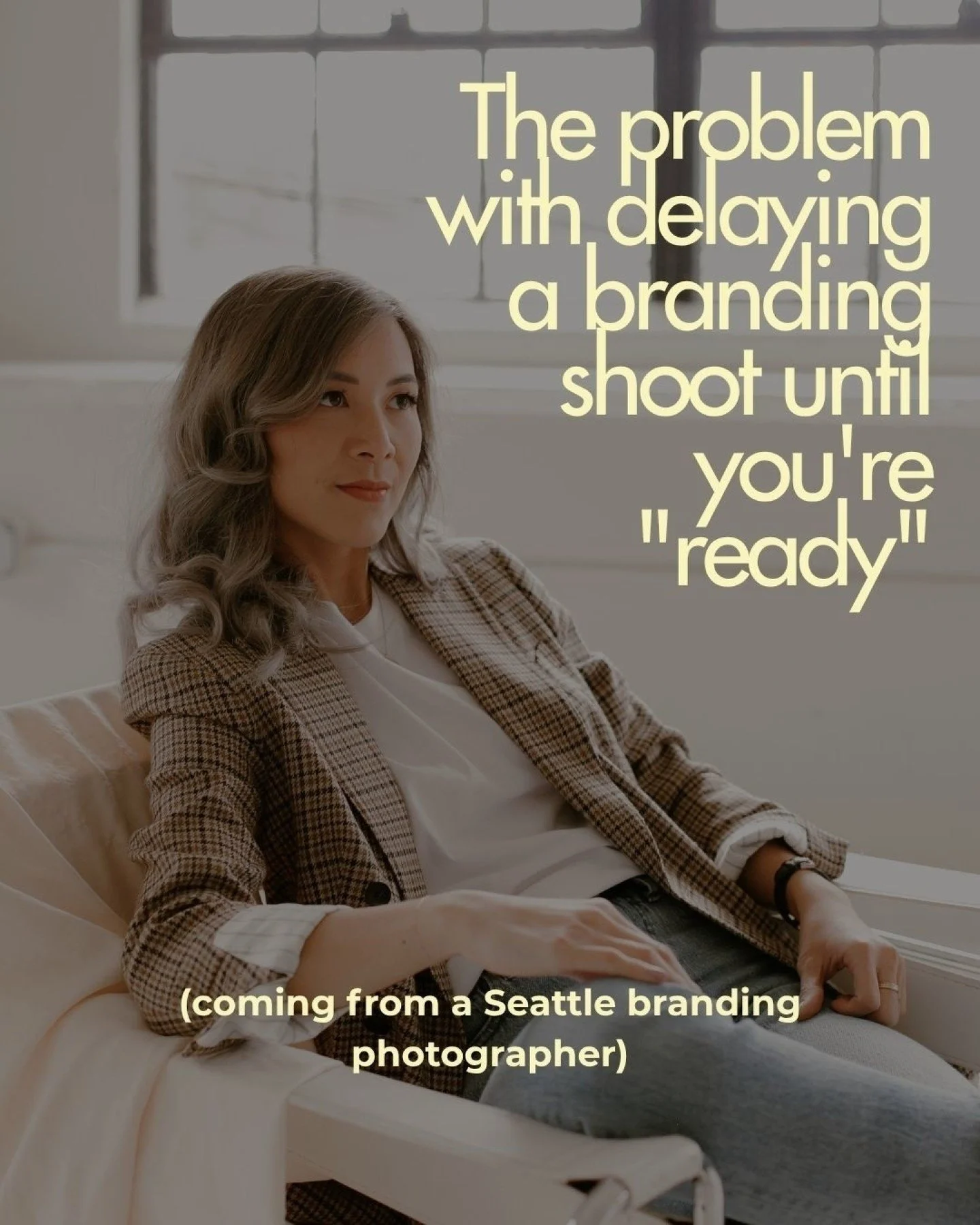 The problem with delaying a branding shoot until you're "ready."

I often say this to my closest friends when they're asking me for advice, "what's would make it worth it to you?"

Apparently being an adult means making a million 