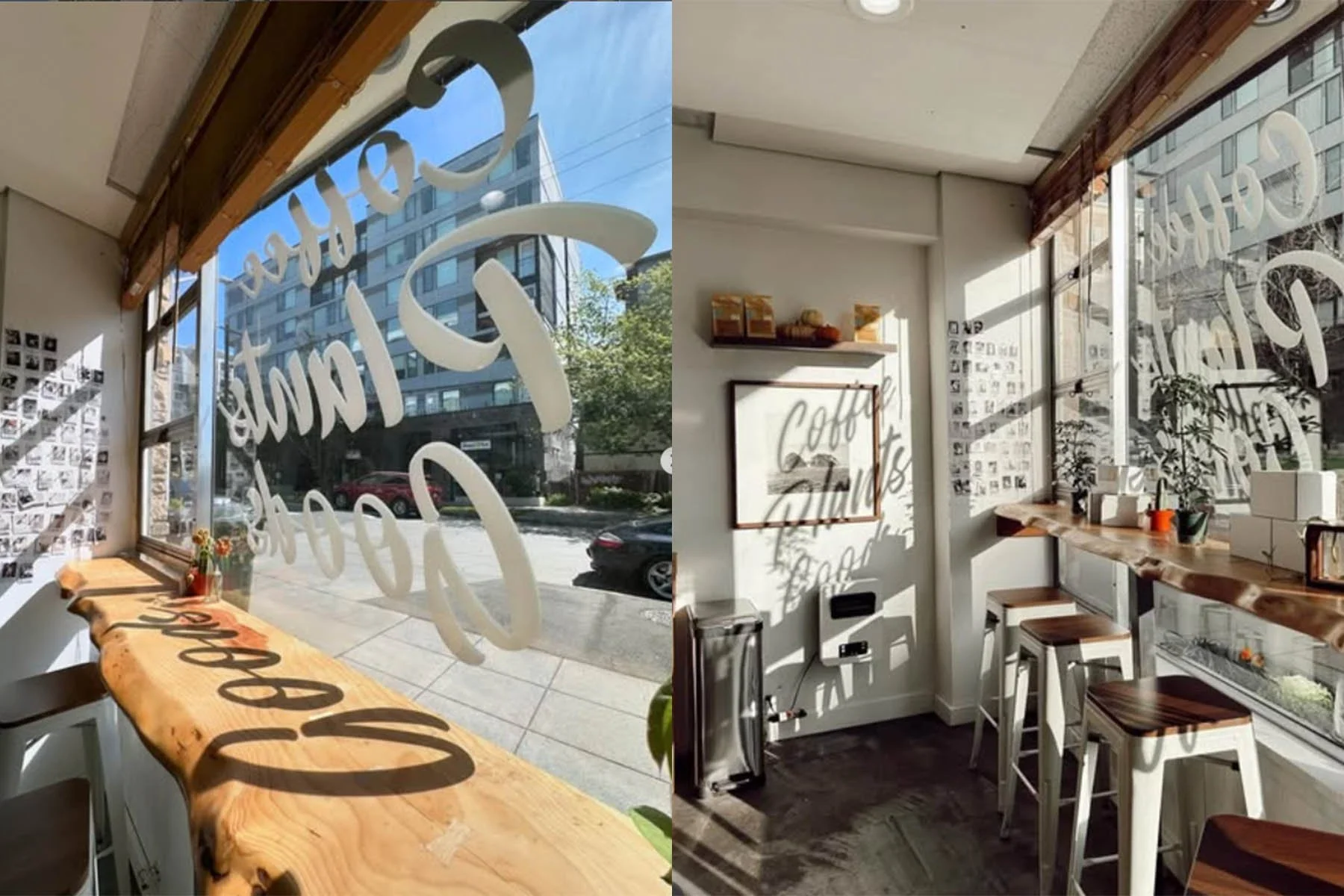 Interior photos of Artemis Coffee Co in seattle washington