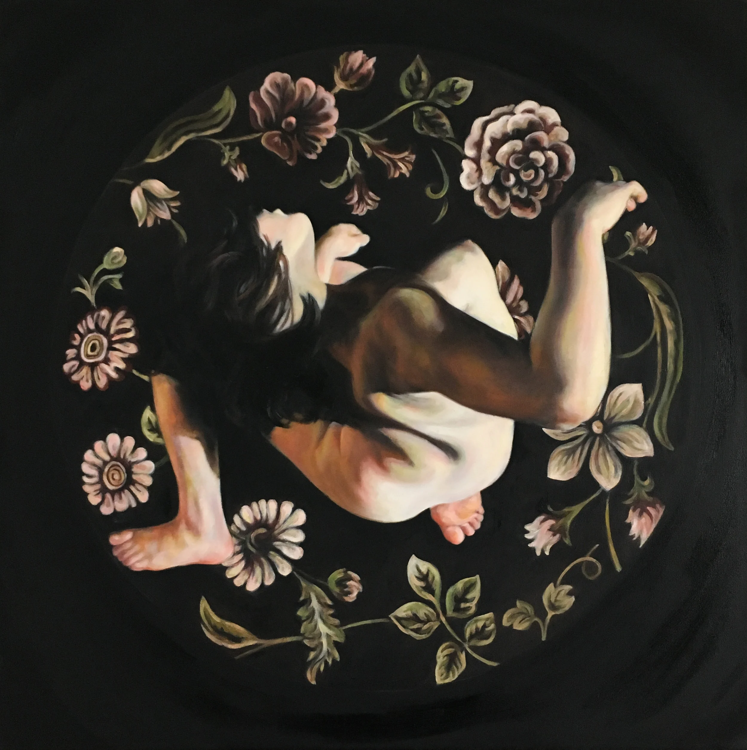 Bloom, Oil on Canvas, 30x30", 2017