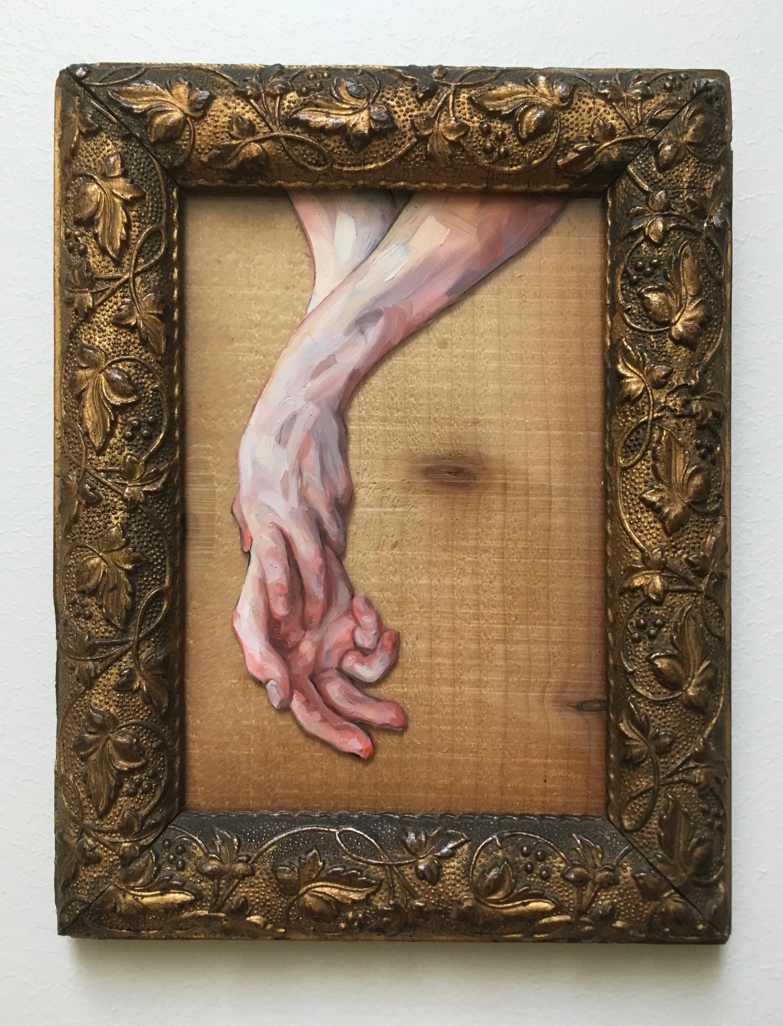 S Curve, Oil on Glass, 8x6”, 2017