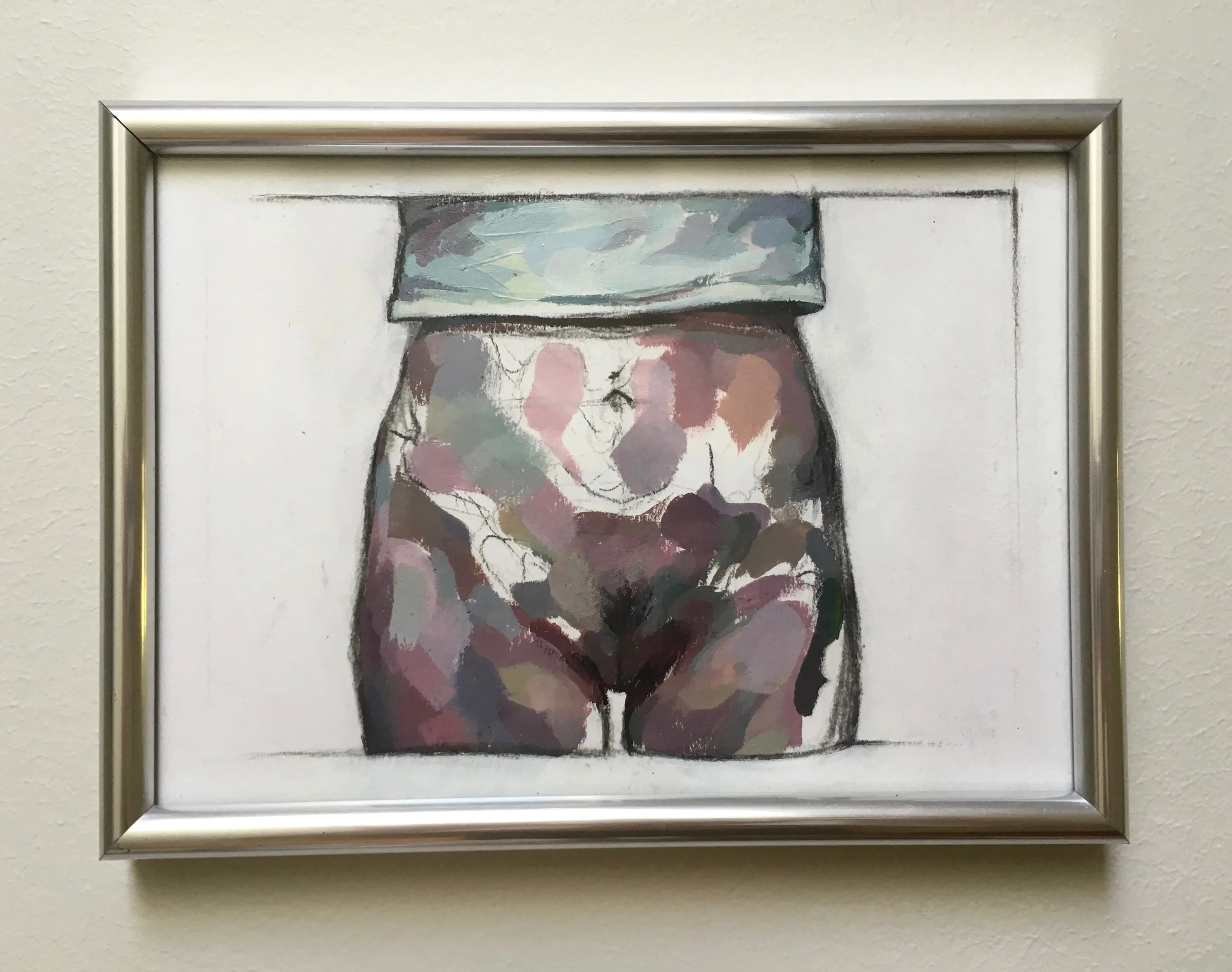 Crop Top, Acrylic on Paper, 5.5x7.5”, 2018