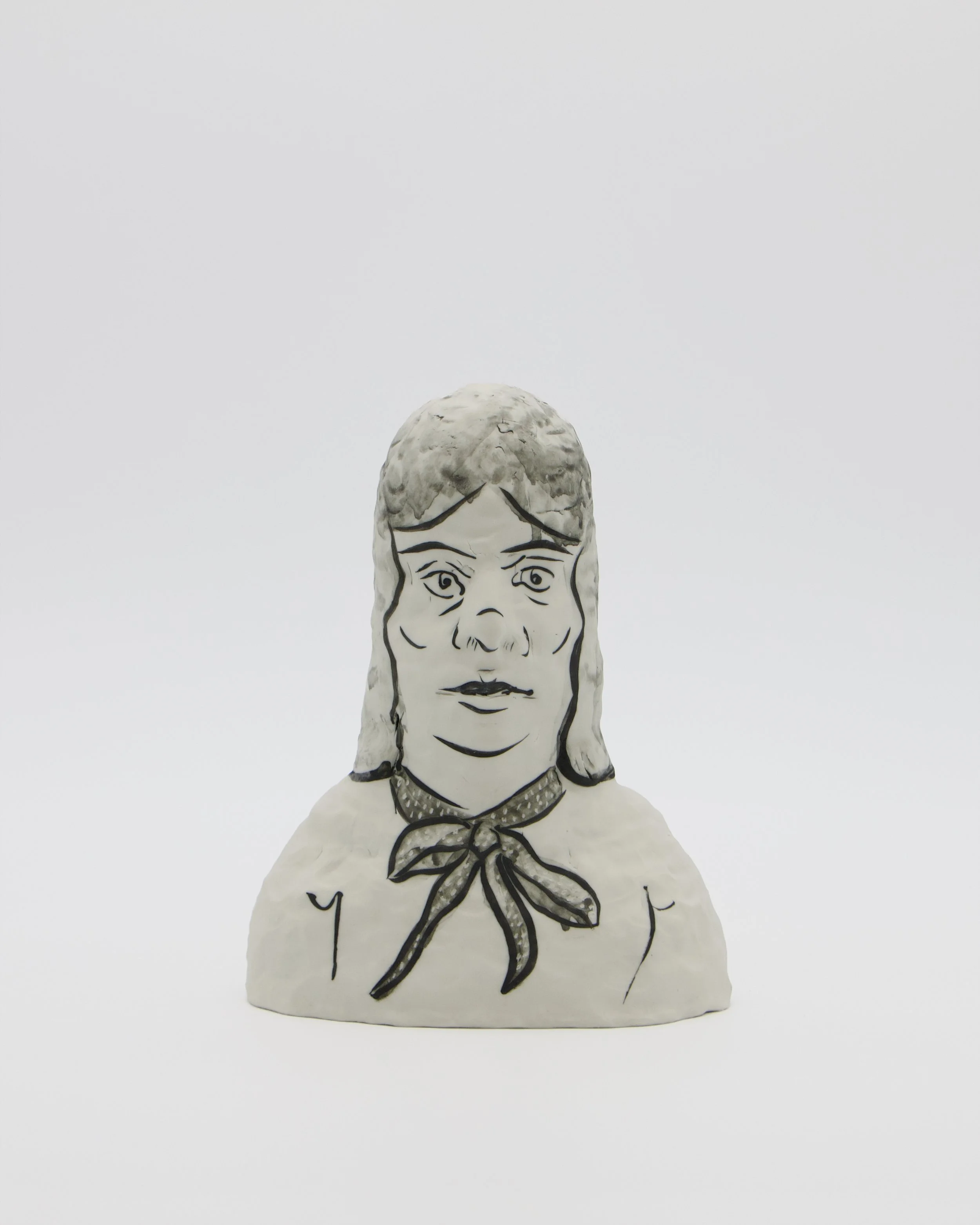 Factory Girl: Neck Tie 2025 Porcelain and stain 9 x 7 x 2.25” Photo courtesy of Corey Michael Smith.