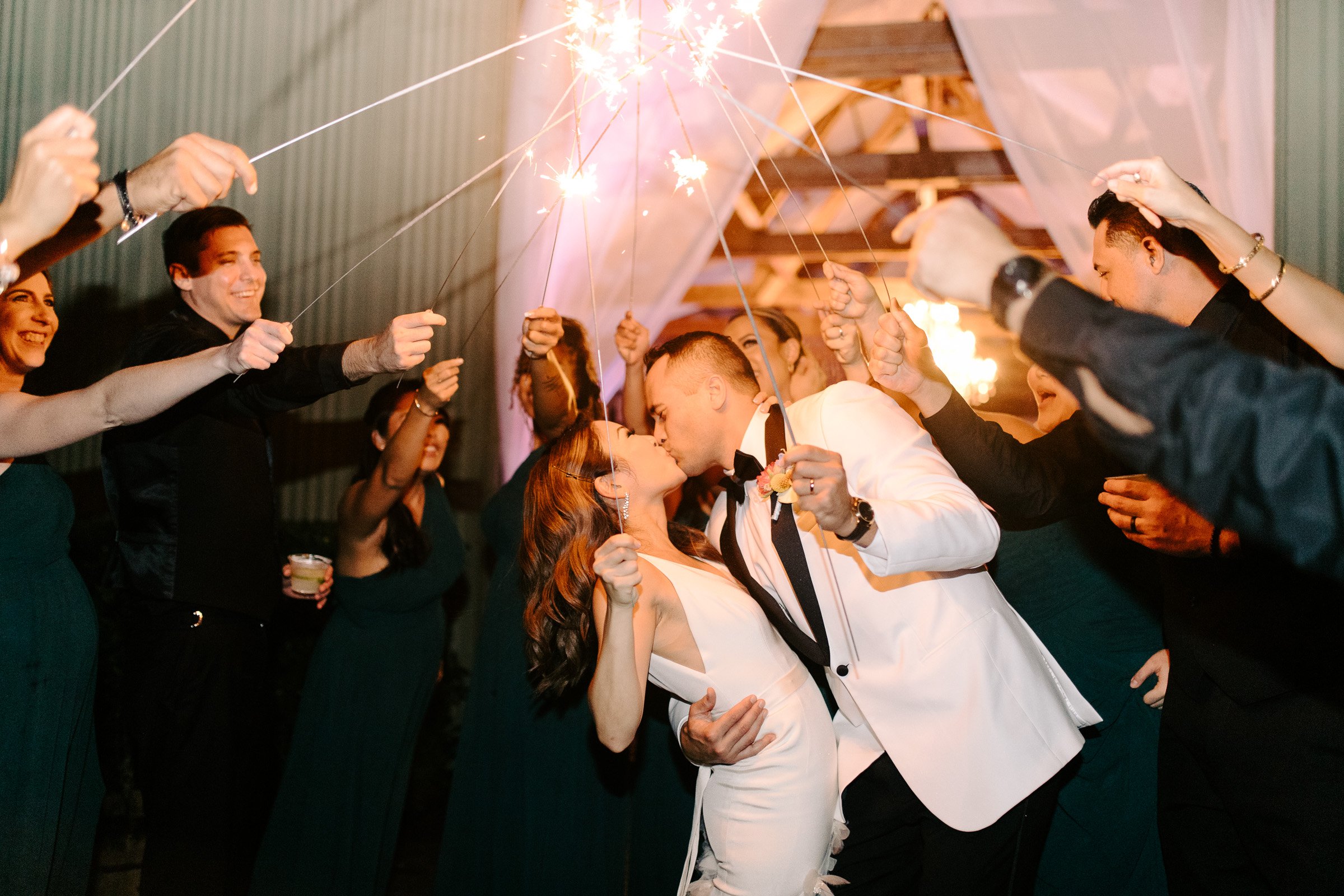 Sunset Ranch Hawaii Sparkler Exit by Oahu Wedding Photographer Desiree Leilani.jpg