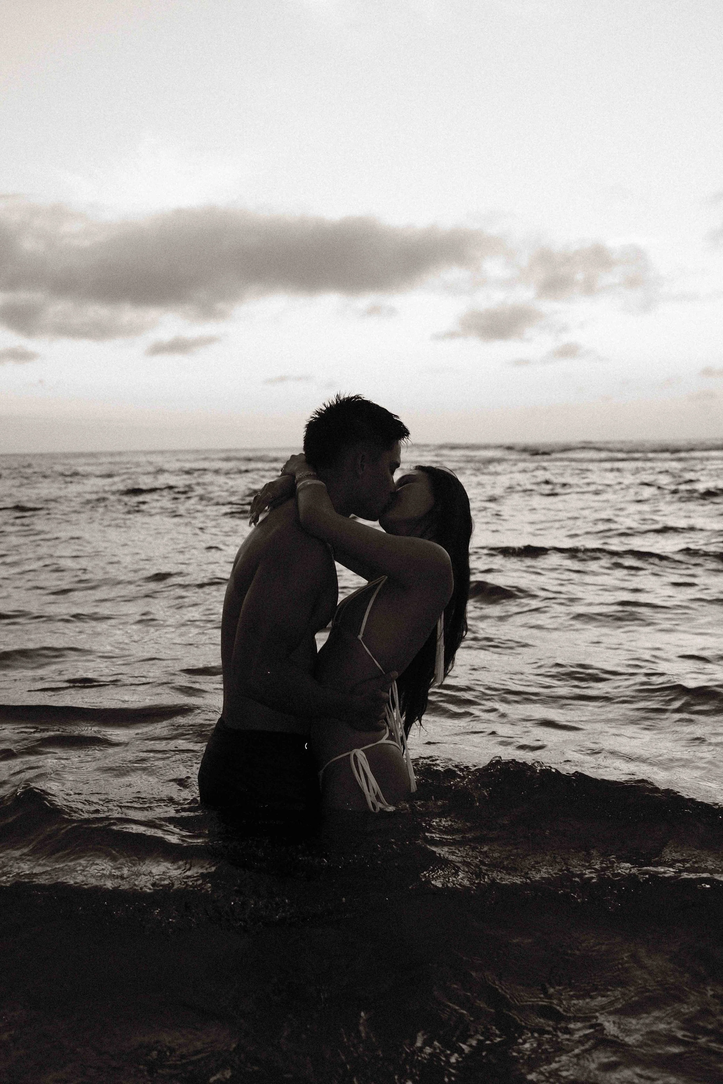 Hawaii Couples Point and Shoot Fujifilm Session at North Shore Beach by Oahu Photographer Desiree Leilani