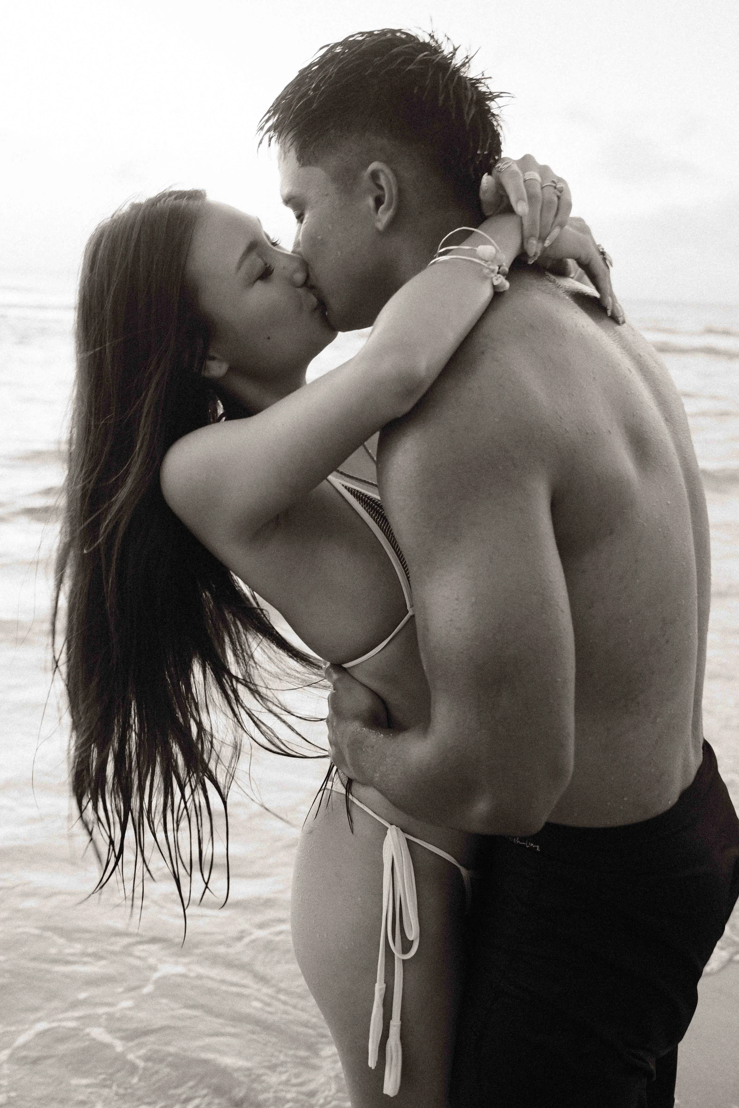Hawaii Couples Point and Shoot Fujifilm Session at North Shore Beach by Oahu Photographer Desiree Leilani