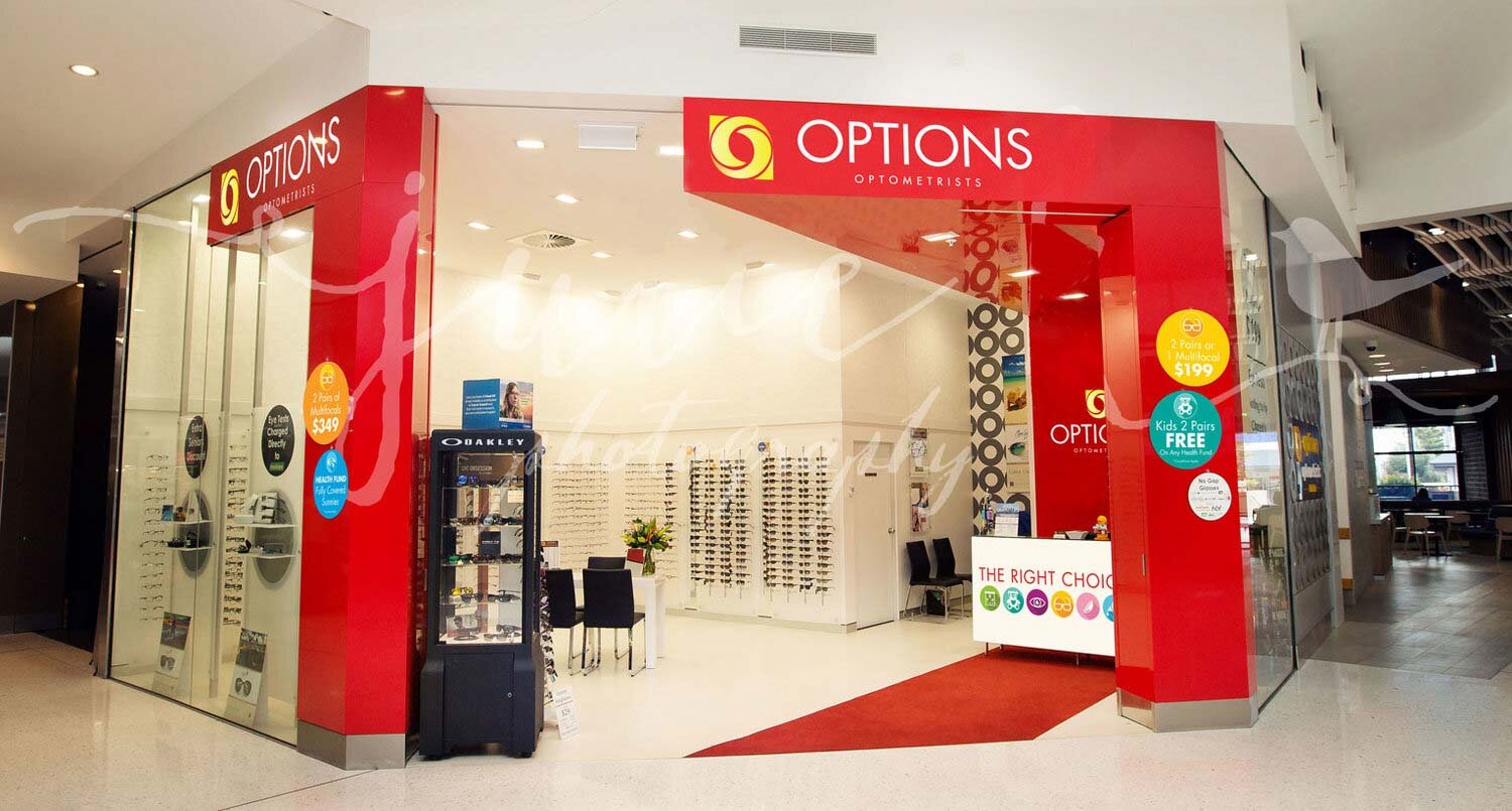 OPTIONS Optometrists - The Right Choice brand identity