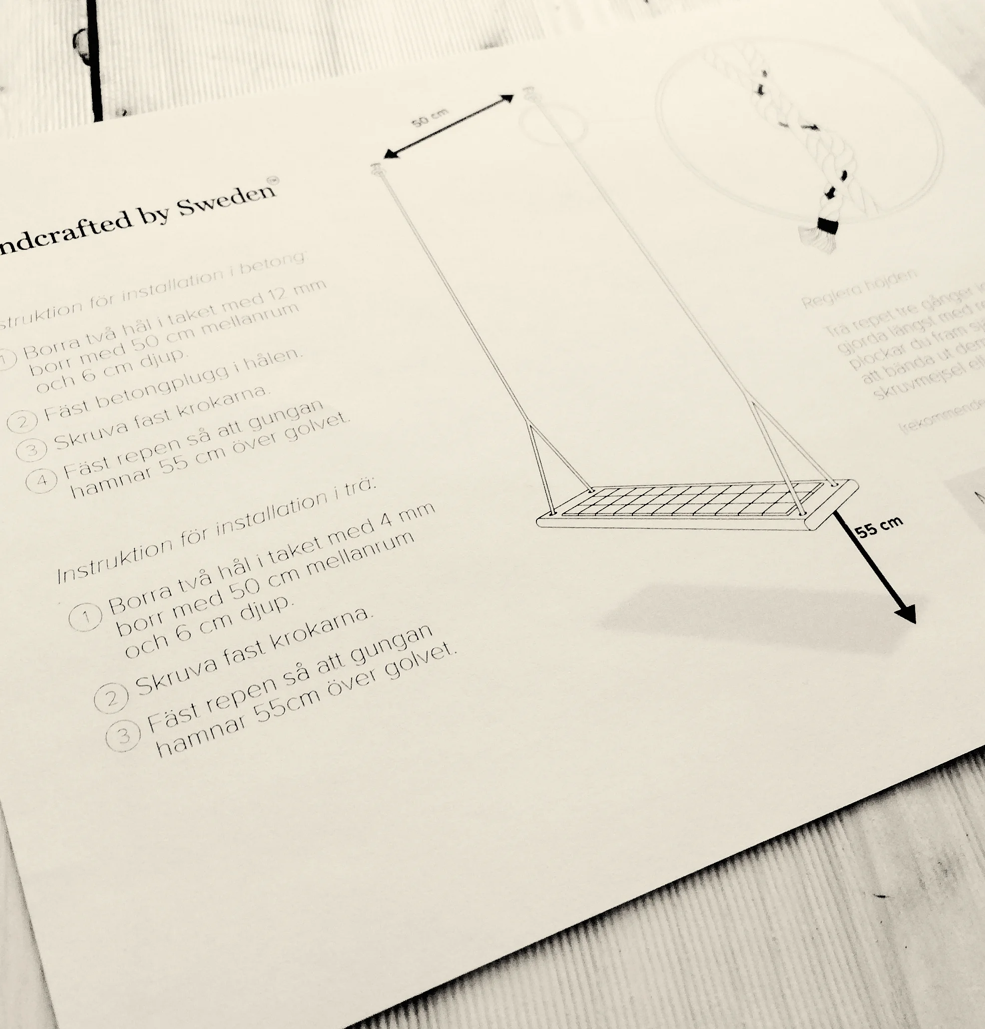 A small view of the instruction paper.