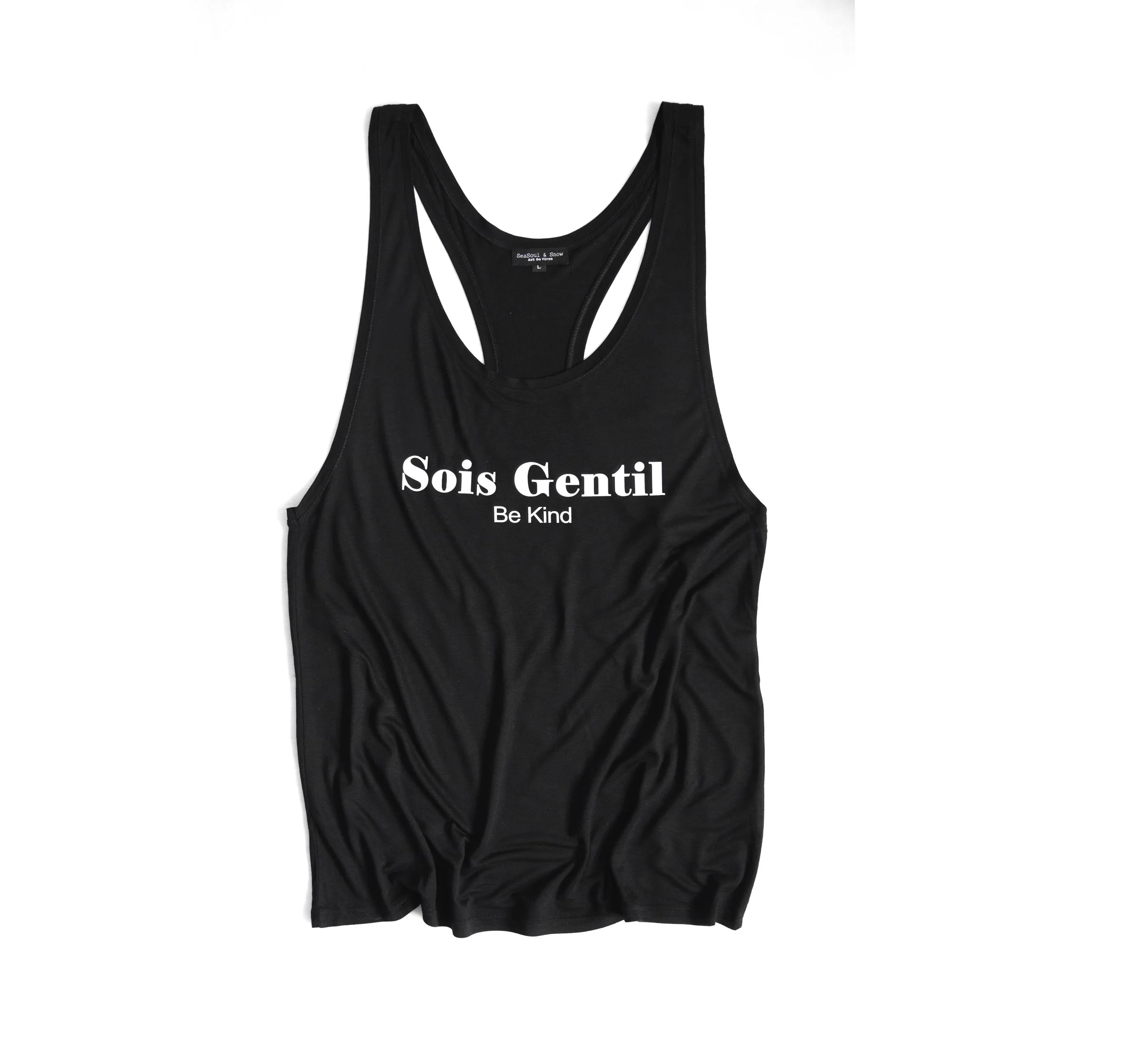 Sois Gentil Black Vest Top