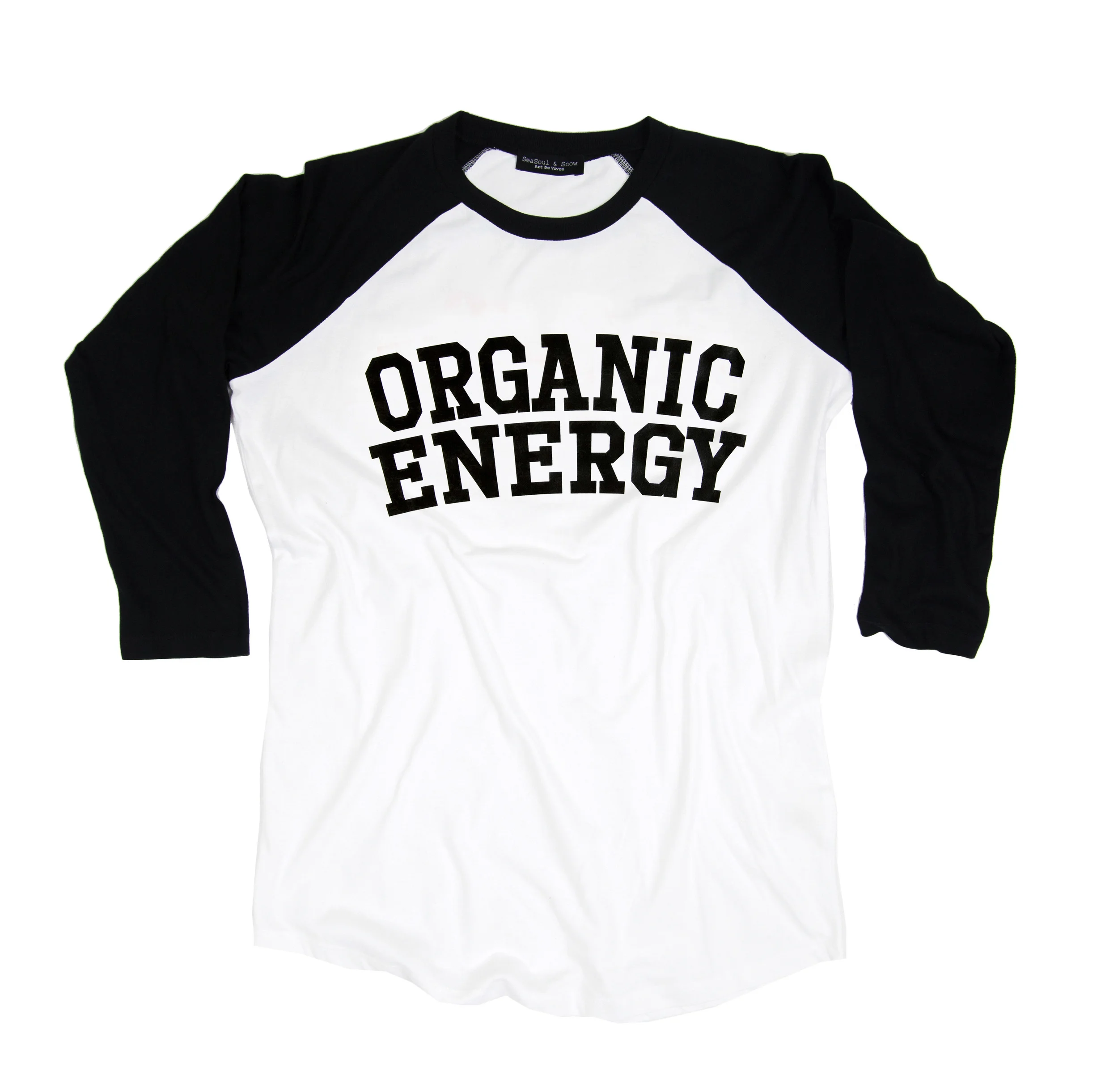 ORGANIC ENERGY 3/4 Sleeve Baseball Top
