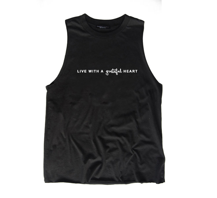 Live with a grateful heart - Muscle Vest Top — SeaSoul & Snow