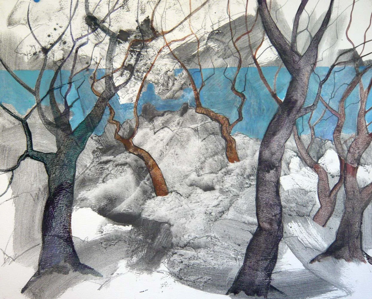 Blustery trees, Cornwall