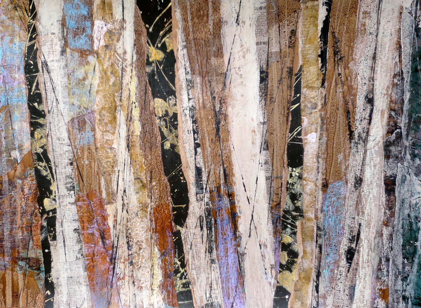 New Zealand birch wood abstract