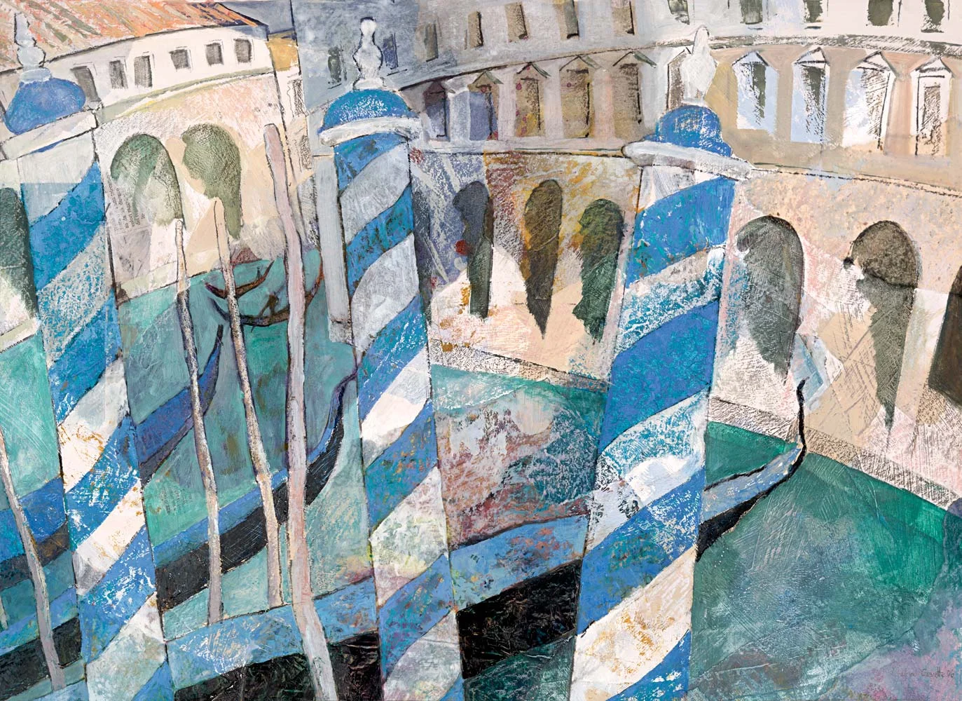 Blue poles, Venice
